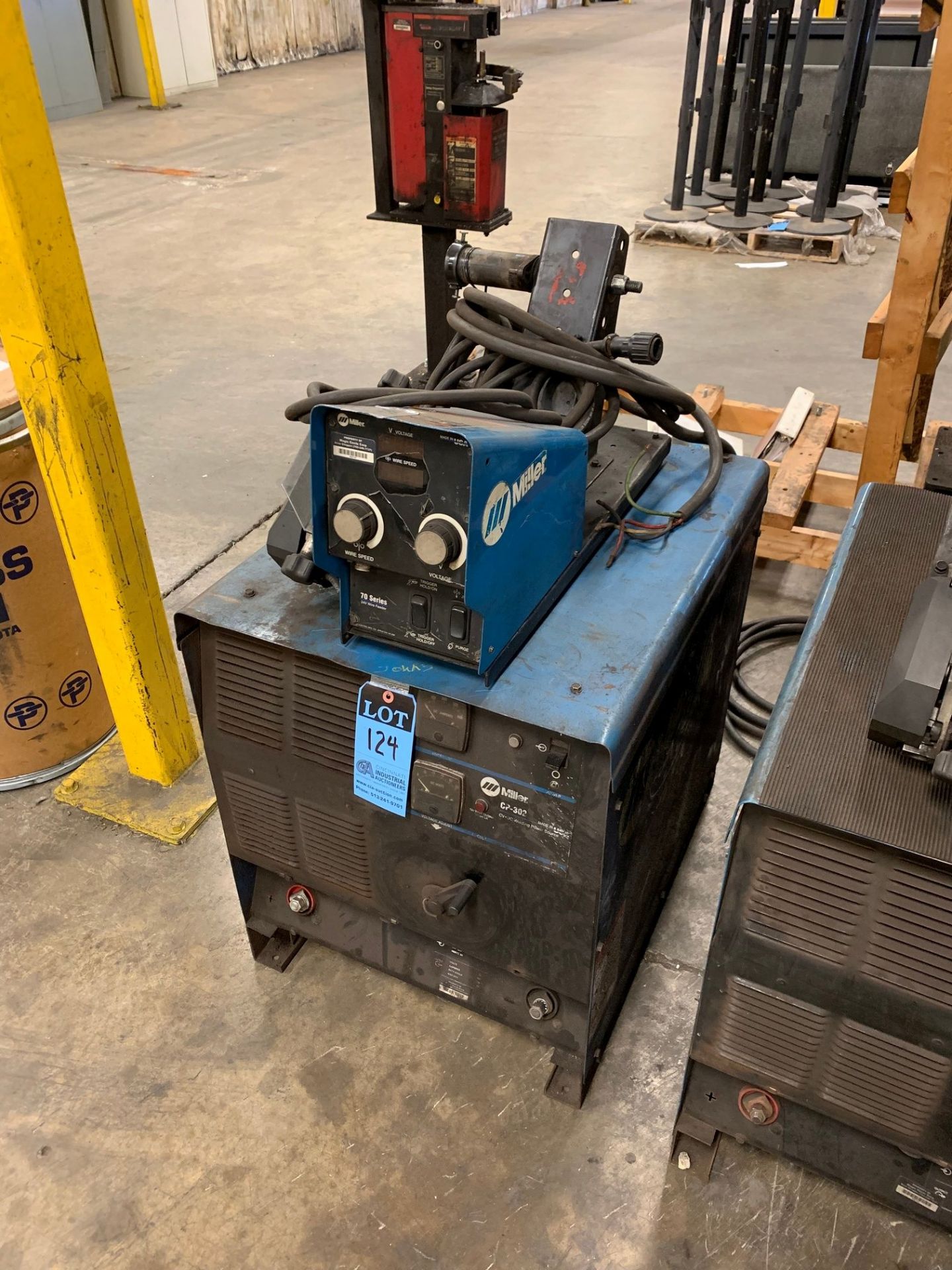 300 AMP MILLER MODEL CP-302 CV-DC WELDING POWER SOURCE; S/N KK152560 WITH 24 VOLT MILLER 70 SERIES