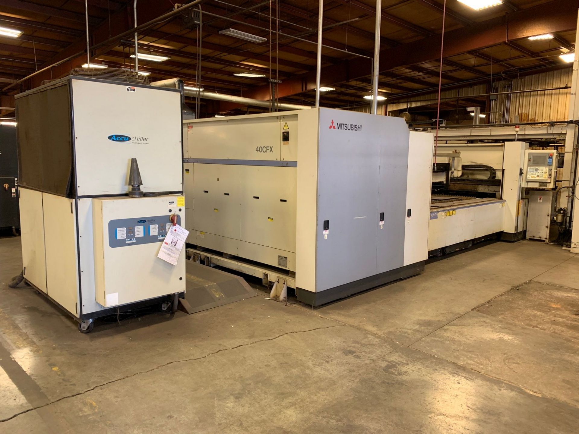 4,000 WATT MITSUBISHI MODEL ML3015LVP(S) PLUS C02 LASER; S/N 153LVPS265, 122" X-AXIS, 61" Y-AXIS,