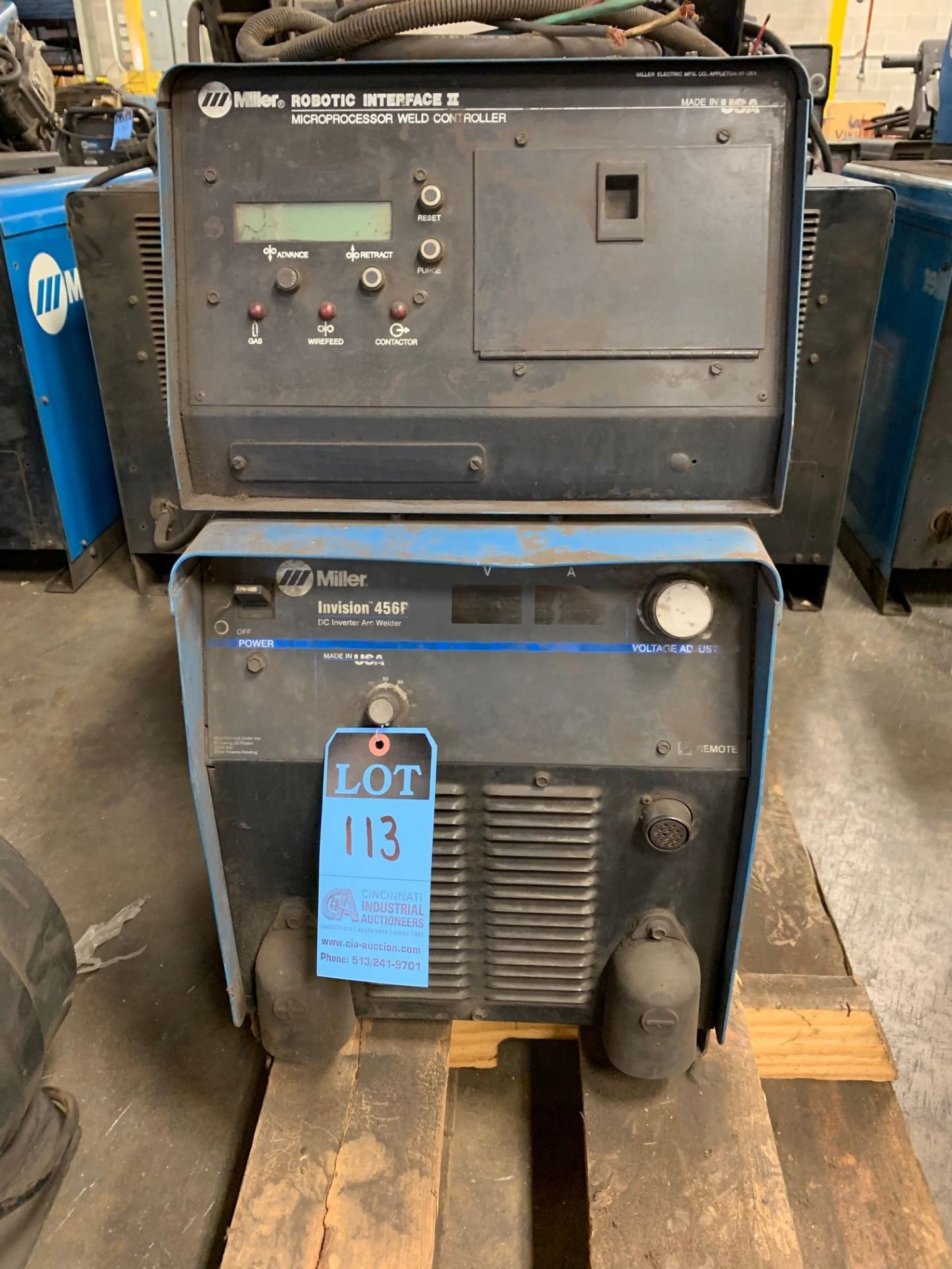 450 AMP MILLER INVISION 456F DC INVERTER ARC WELDING POWER SOURCE; S/N KK125676, WITH MILLER ROBOTIC - Image 2 of 4