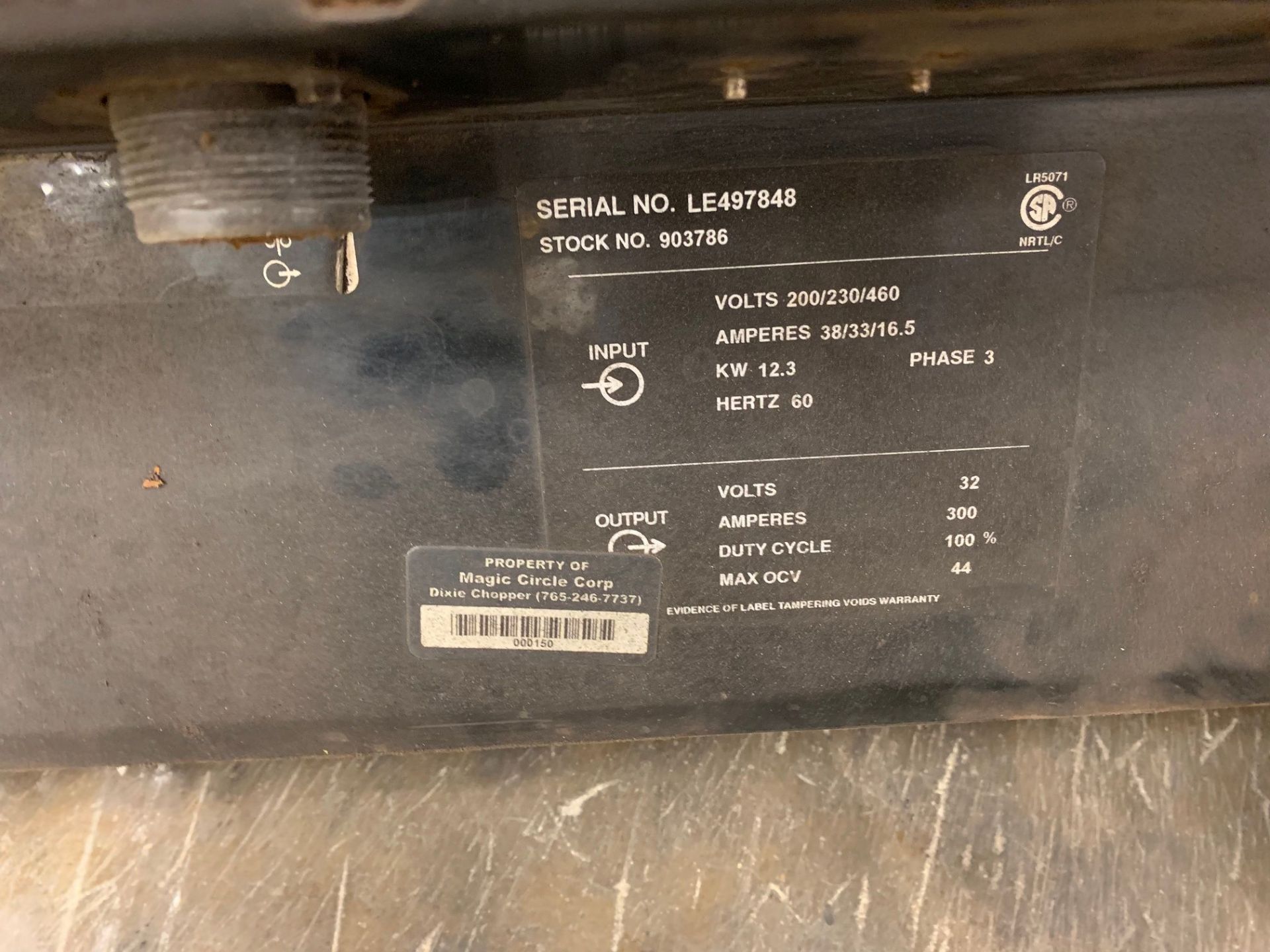 300 AMP MILLER MODEL CP-302 CV-DC WELDING POWER SOUCE; S/N LE497848 WITH 24 VOLT MILLER 70 SERIES - Image 4 of 4