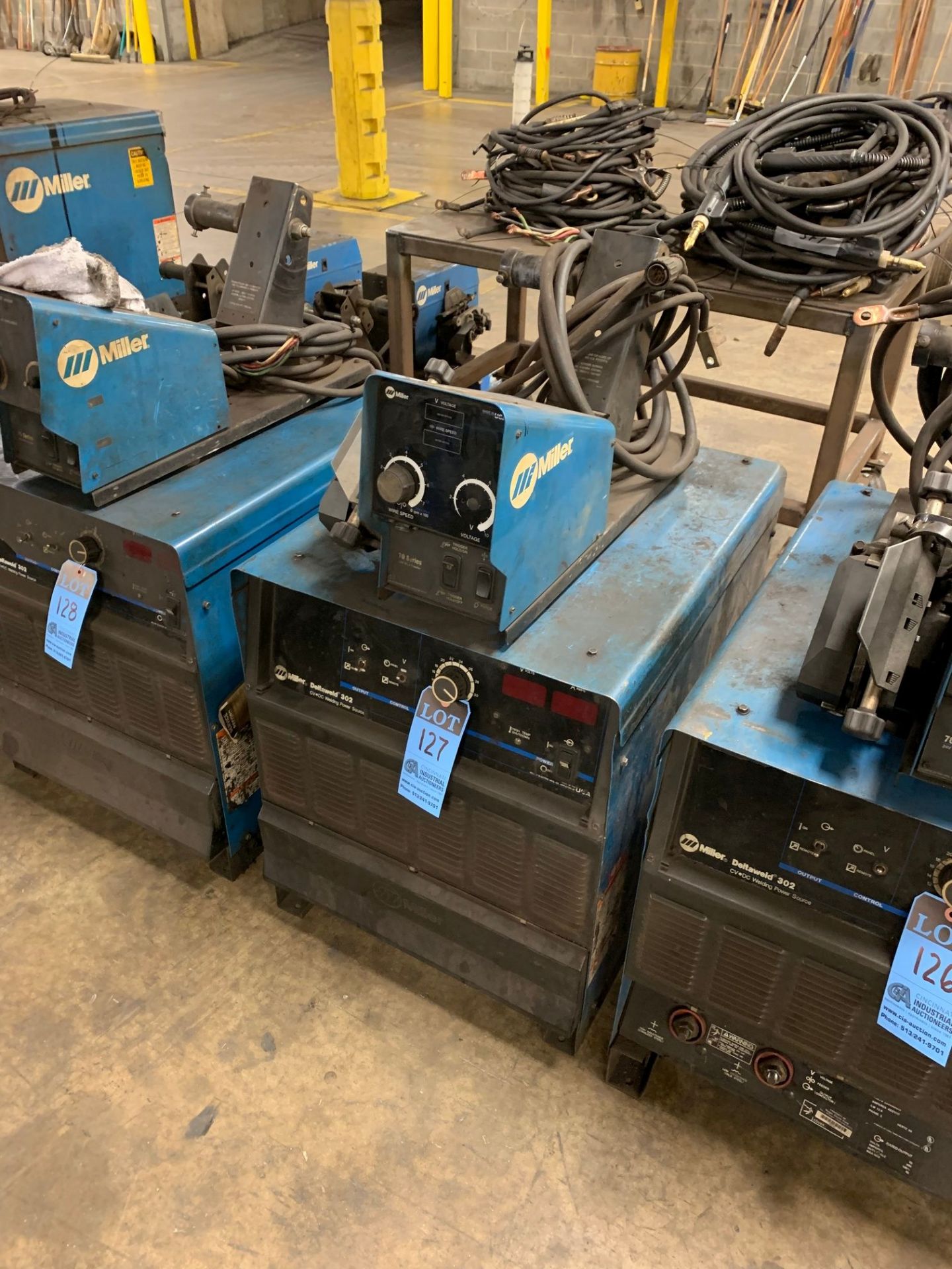 300 AMP MILLER MODEL DELTAWELD 302 CV-DC WELDING POWER SOURCE; S/N KG177712, WITH 24 VOLT MILLER