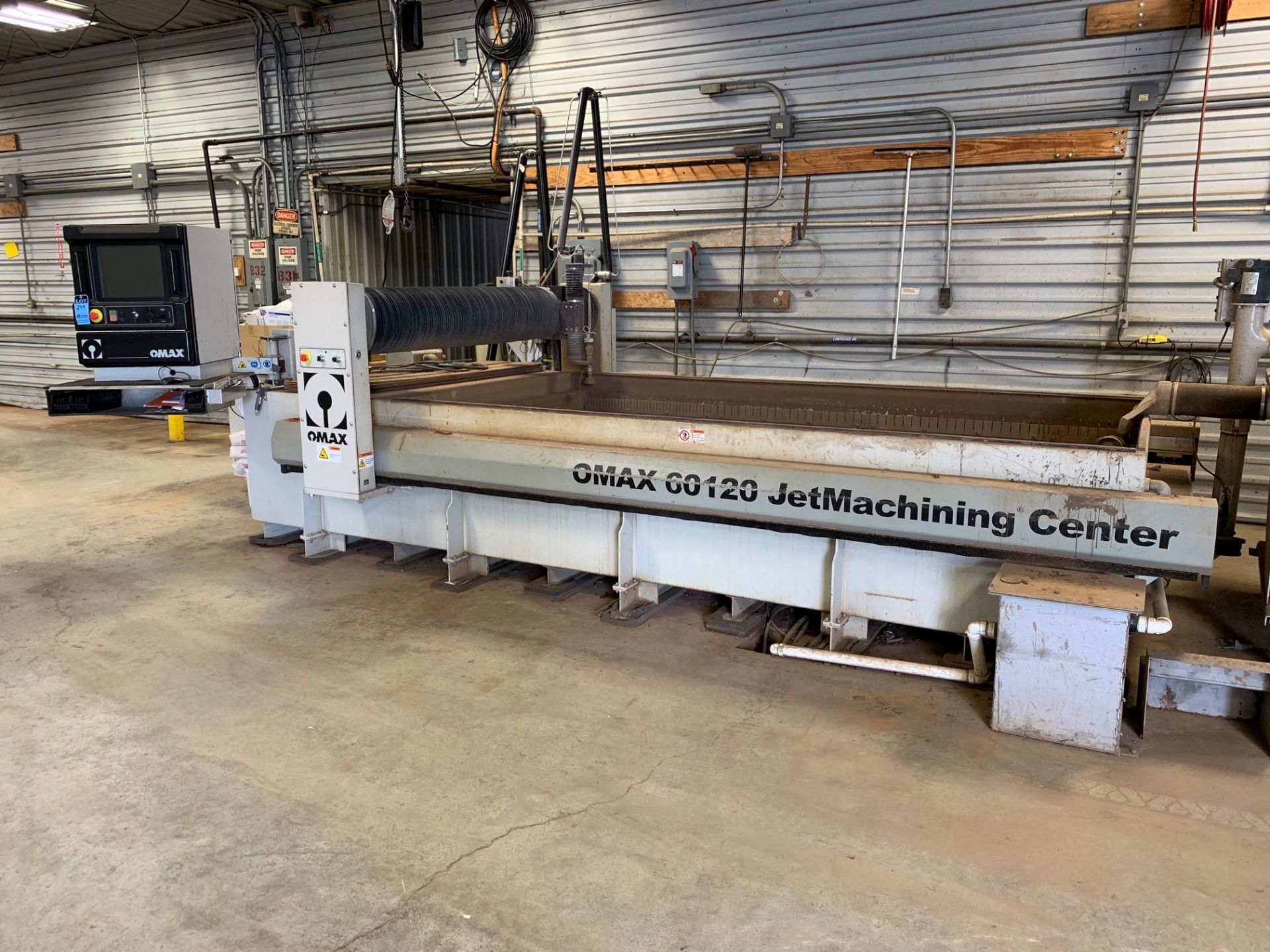 OMAX MODEL 60120 CNC WATER JET; S/N H511846, 10'6" X 5'-2' CUTTING ENVELOPE, 8" Z-AXIS, 12' X 6-1/2'