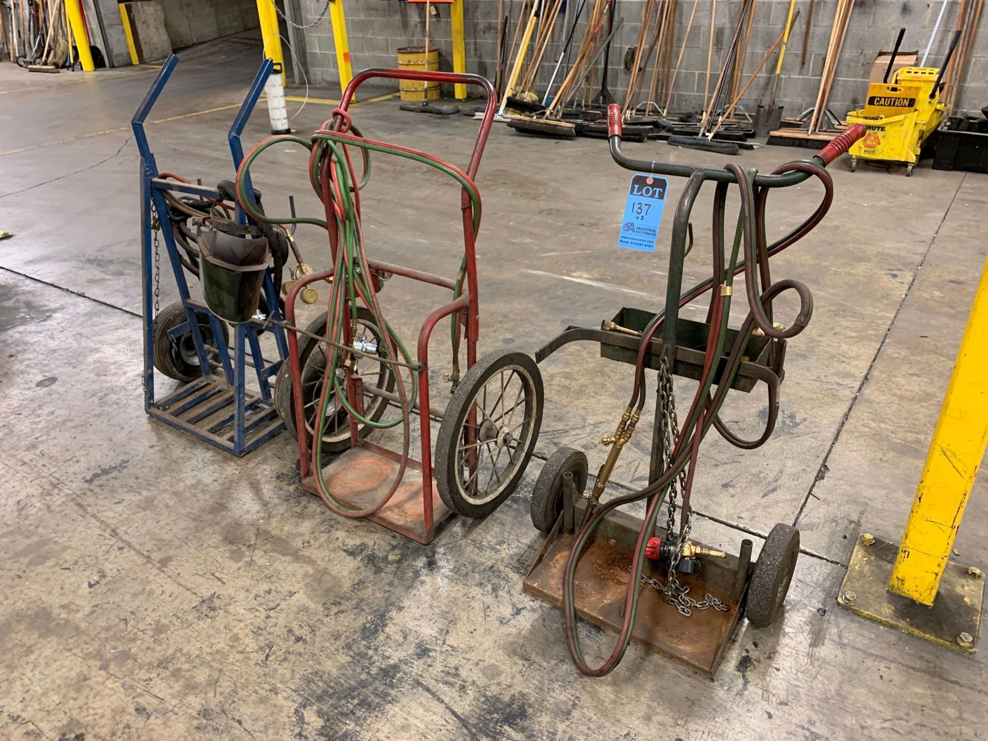 OXY-ACETYLENE CARTS WITH HOSE AND GAGES