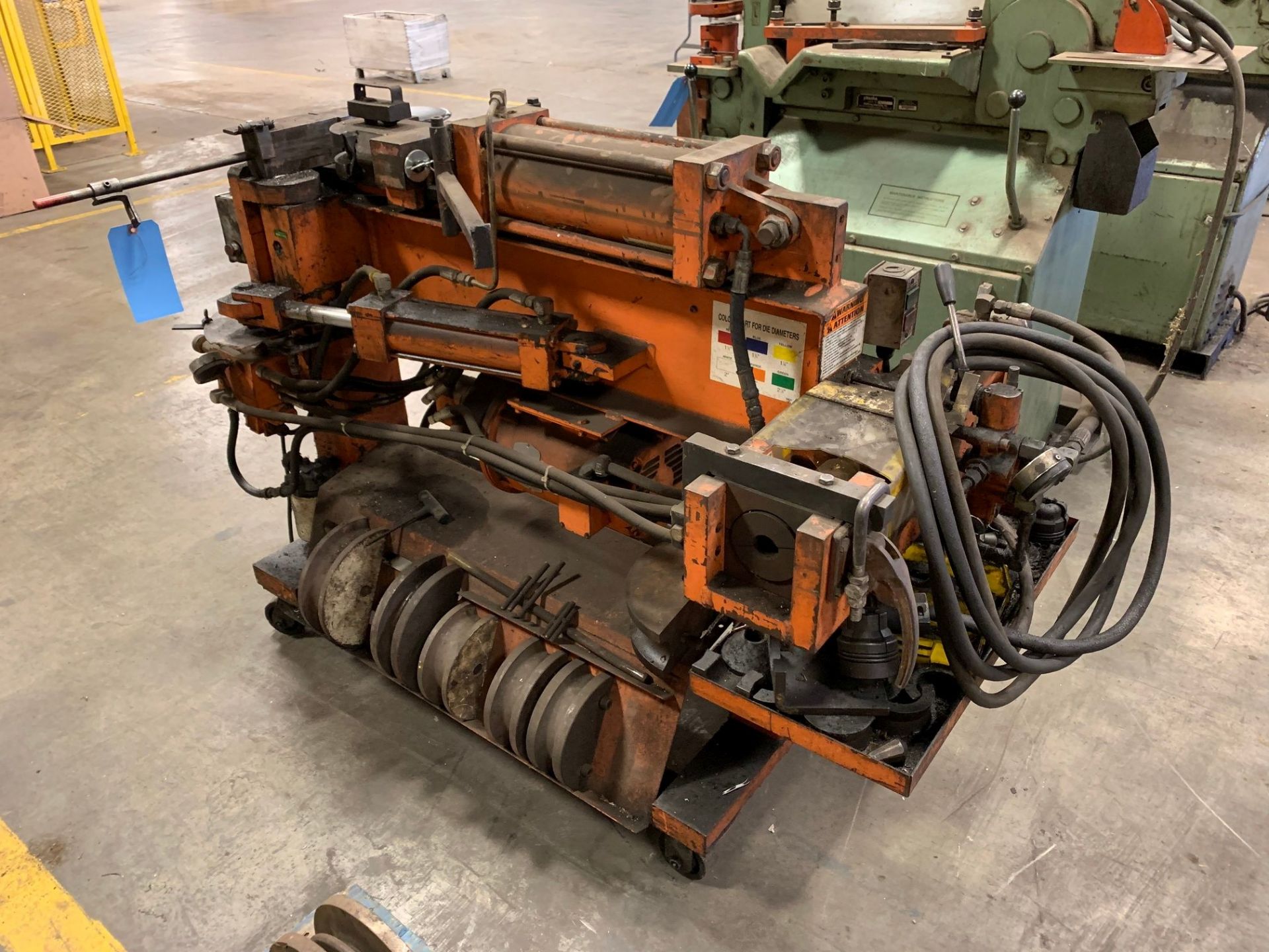 HUTH MODEL 2008 HYDRAULIC TUBE BENDER; S/N N/A, WITH (1) SKID DIES - Image 5 of 10