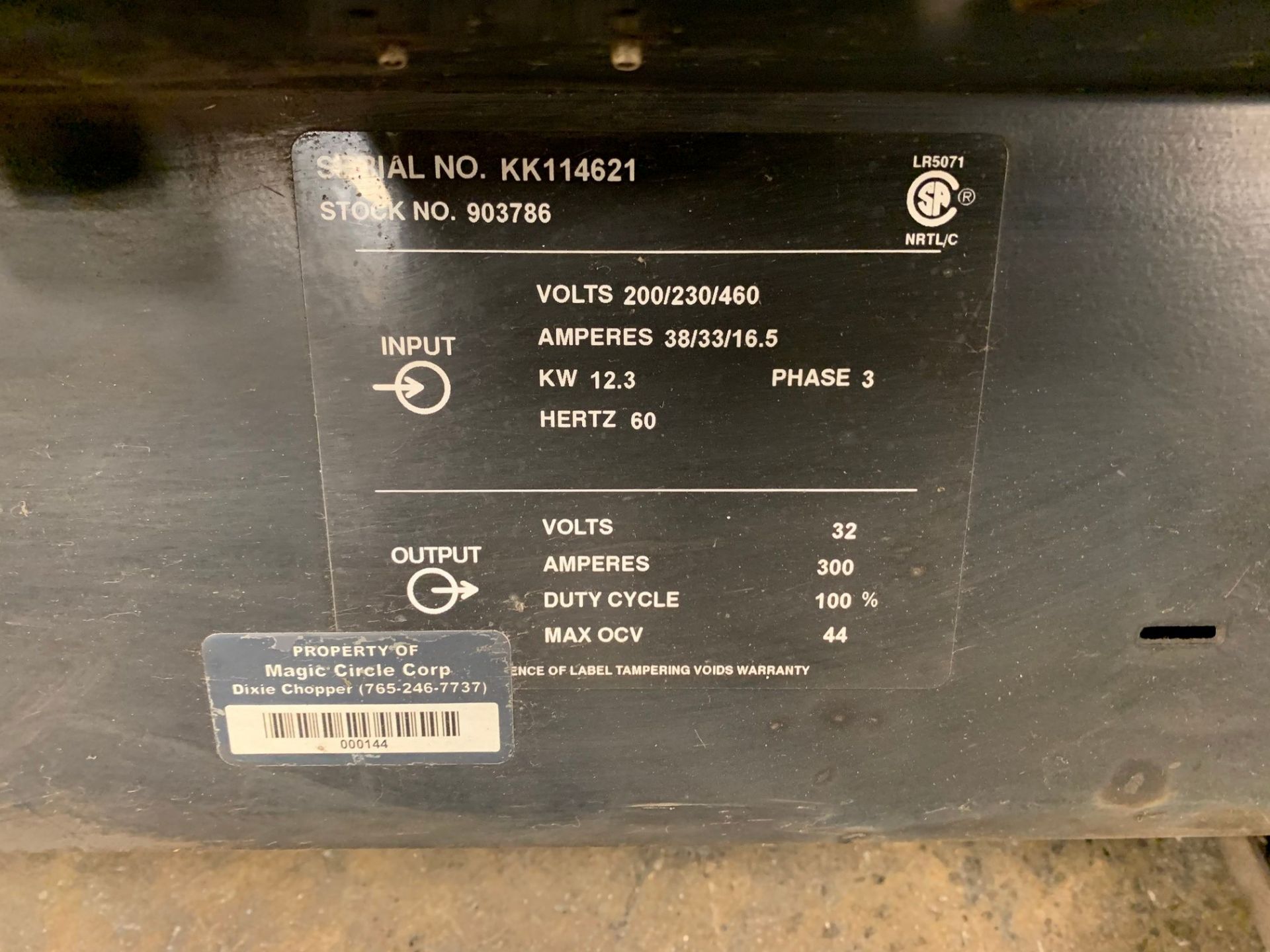 300 AMP MILLER MODEL CP-302 CV-DC WELDING POWER SOURCE; S/N KK114621 WITH 24 VOLT MILLER 70 SERIES - Image 4 of 4