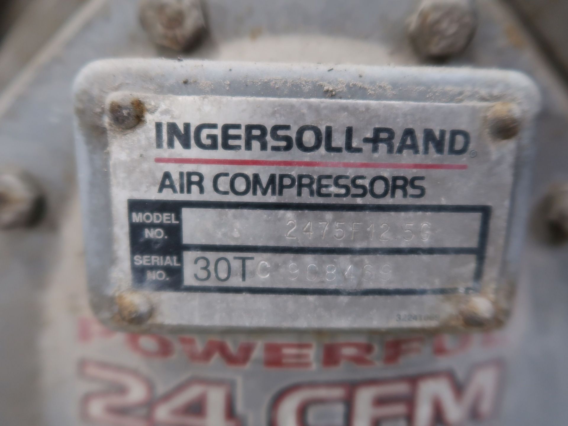 12.5 HP INGERSOLL RAND MODEL T30 GAS POWERED HORIZONTAL TANK AIR COMPRESSOR - Image 2 of 2