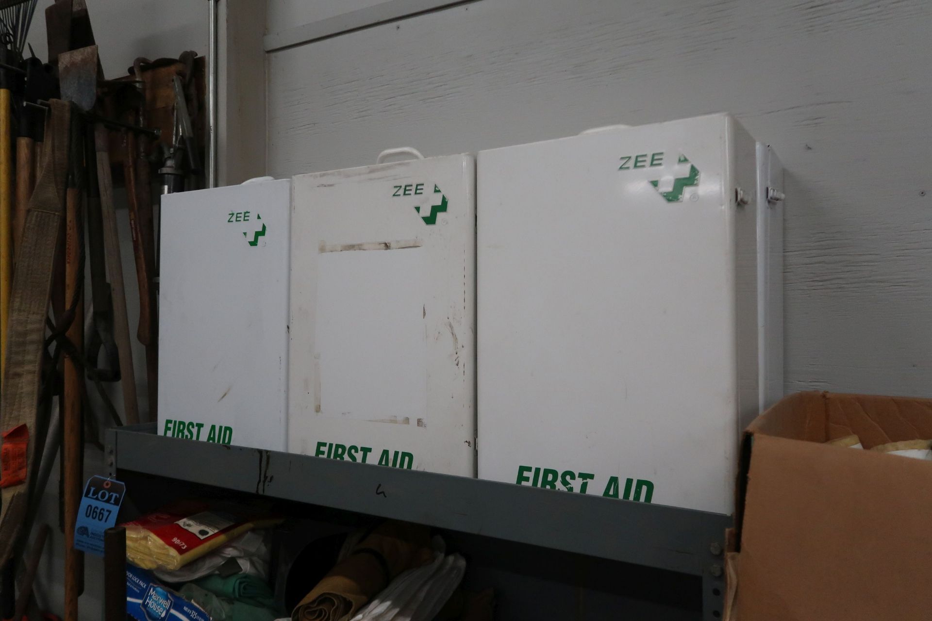 CONTENTS OF SHELF INCLUDING SAFETY EQUIPMENT AND FIRST AID CABINETS - Image 2 of 4