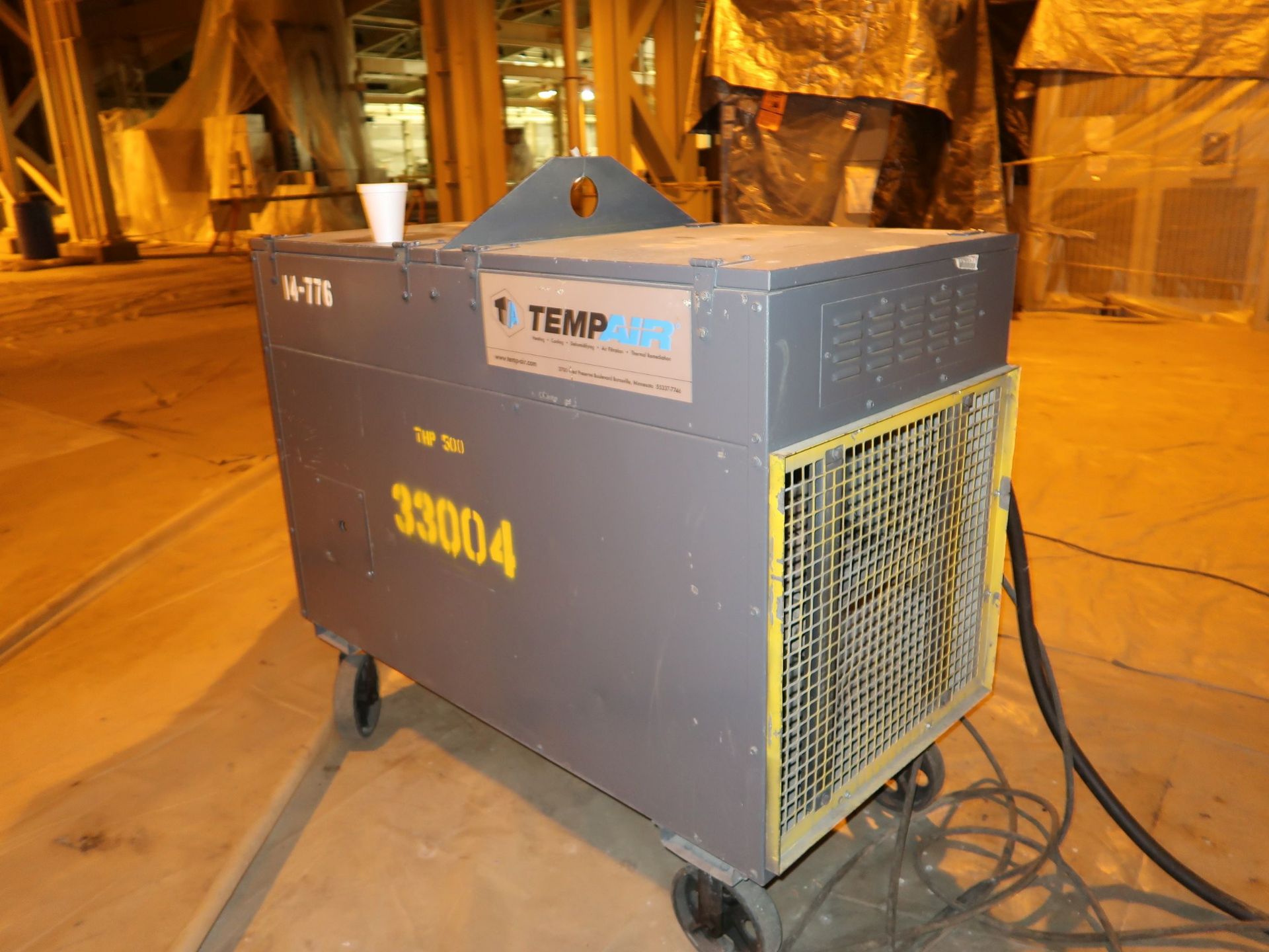 TEMP AIR MODEL THP-500A PORTABLE NATURAL GAS FIRED, FRESH AIR HEATER; S/N 33004, THERMOSTAT CONTROL - Image 3 of 6