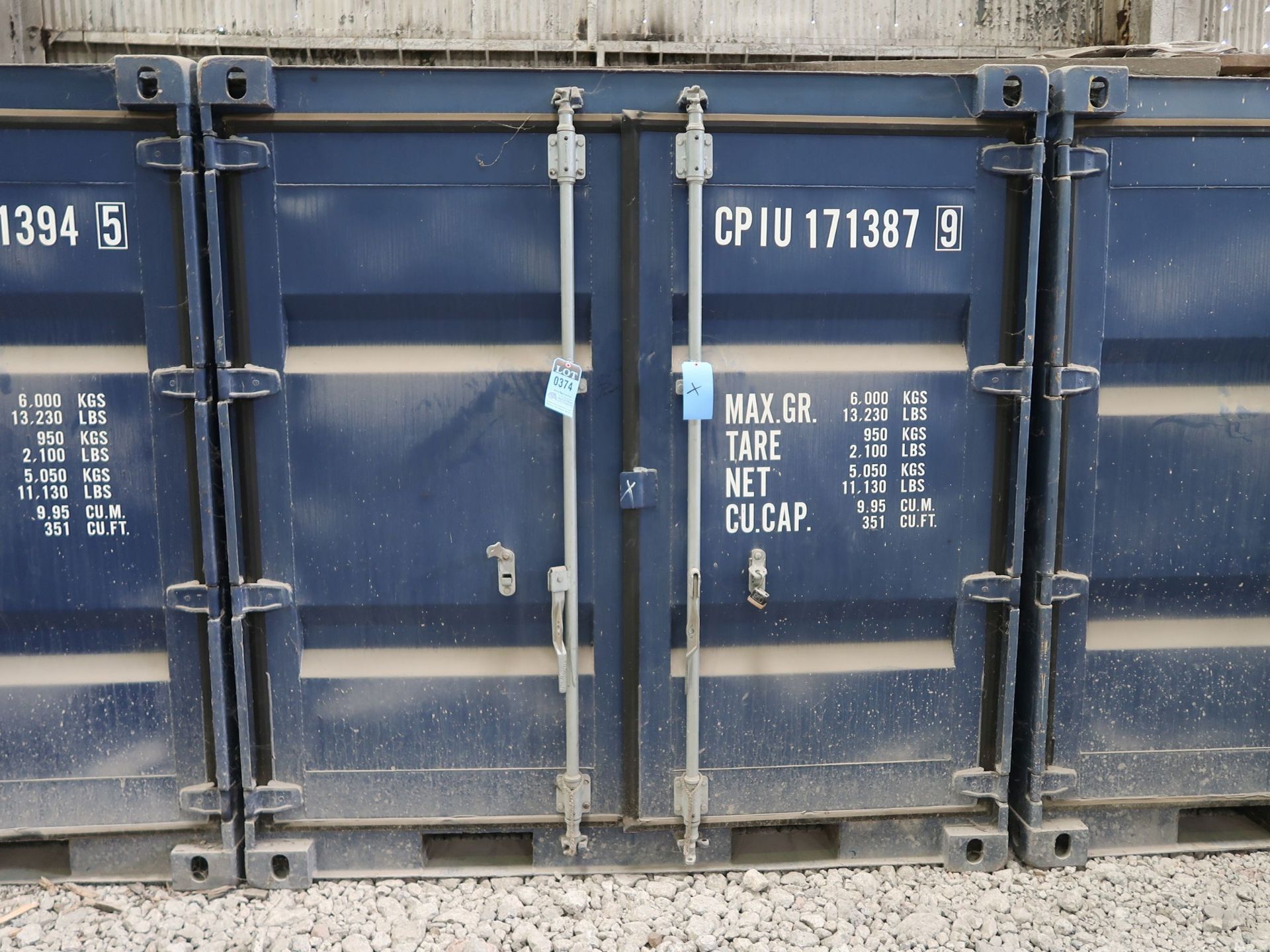 7' WIDE X 8' LONG CONTAINER PROVIDER INTL CONEX STORAGE CONTAINER WITH STANDARD DOOR, 351 CU. FT.