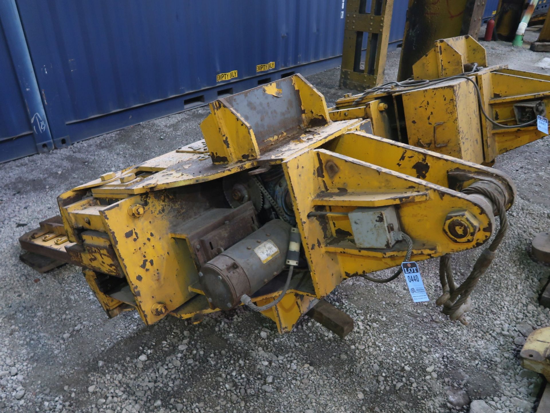 80,000 LB. VOEST - ALPINE HSF7 MOTORIZED OVERHEAD CRANE COIL LIFTER