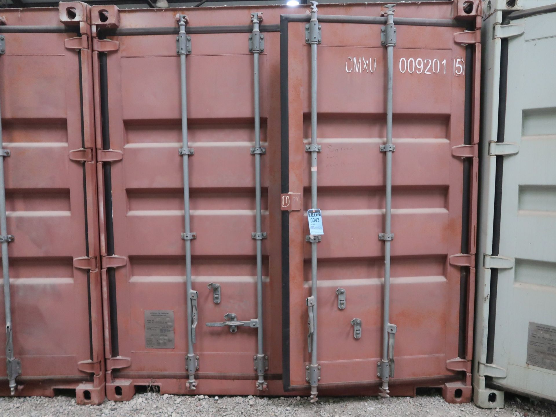 8' WIDE X 20' LONG CHARLESTON MARINE CONEX STORAGE CONTAINER WITH CONTENTS SAFETY EQUIPMENT
