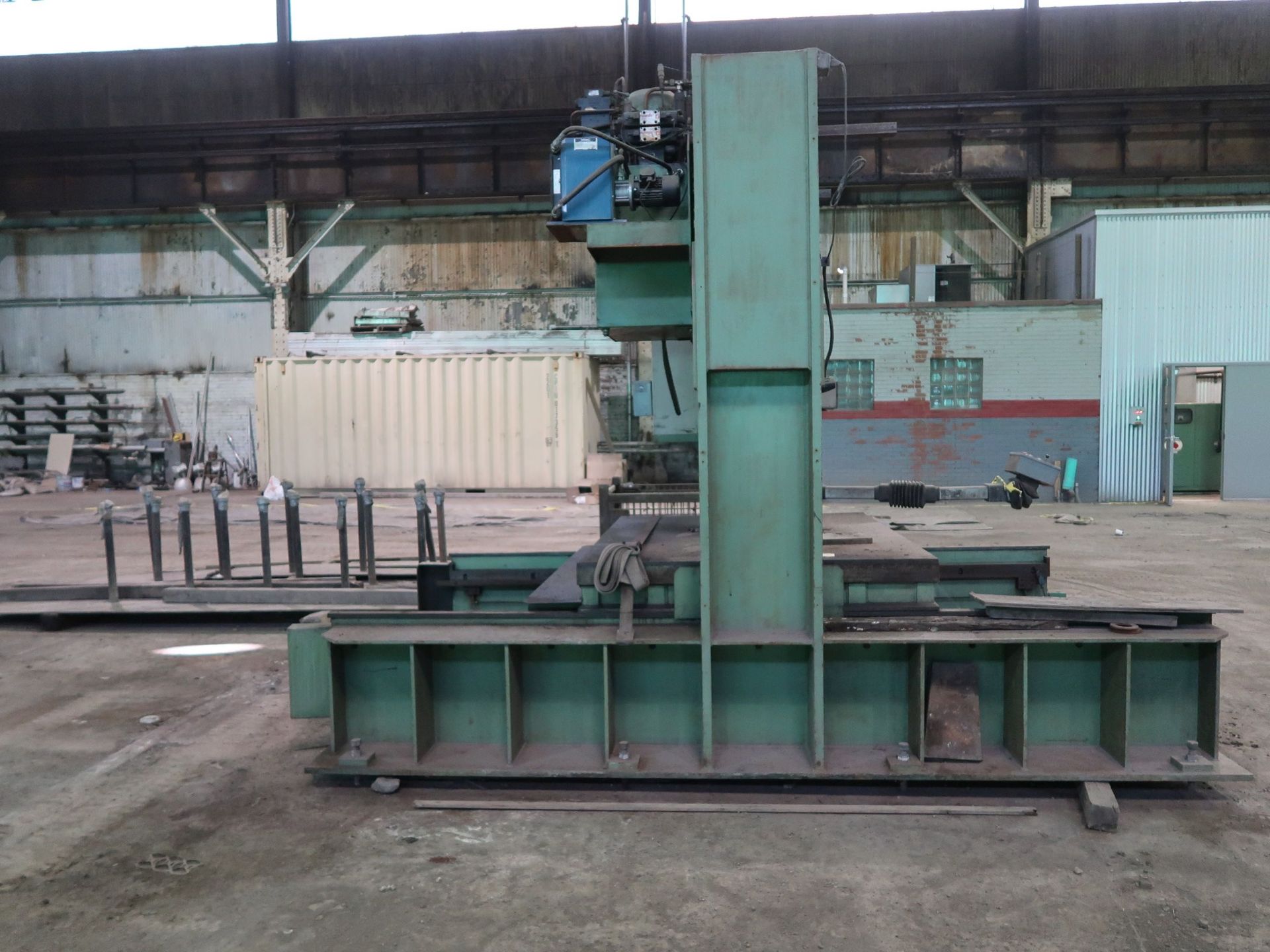 STEINER MODEL RIP20080 HYDRAULIC PLATE STRAIGHTENING PRESS; S/N 558, 59" FOR BED, 20" STROKE, WITH - Image 2 of 12
