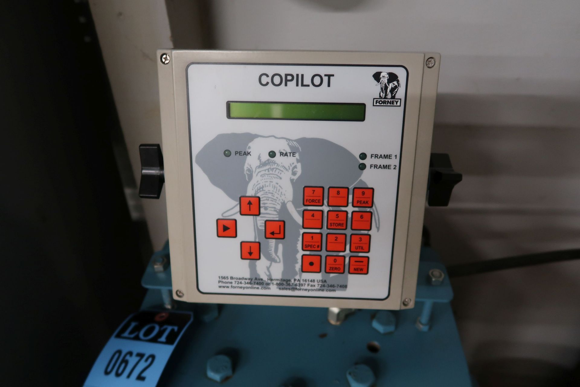 FORNEY MODEL F25EX-FCPILOT CONCRETE COMPRESSION TESTING MACHINE; S/N 06115, 250,000 LB. CAPACITY ( - Image 2 of 5