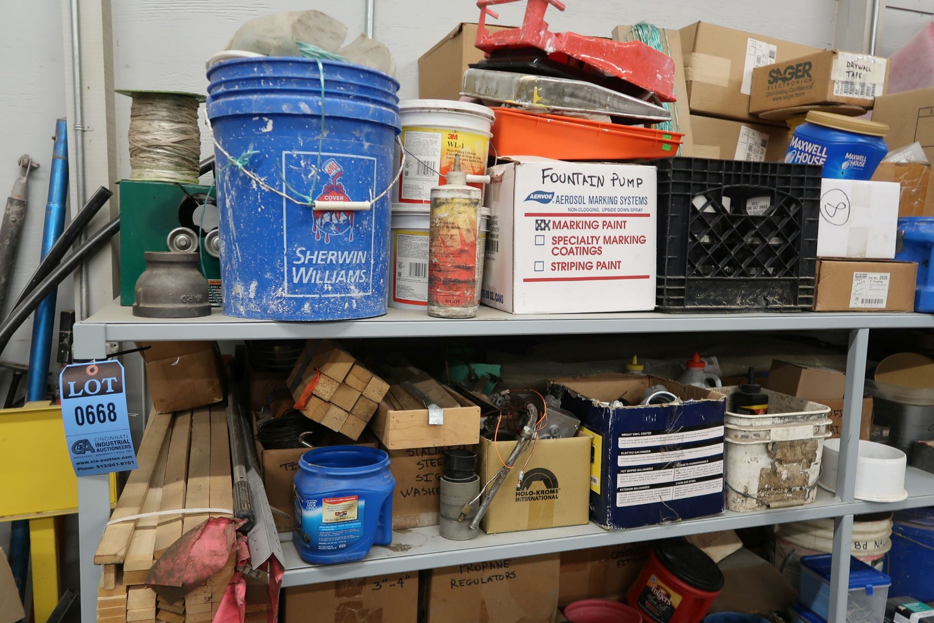 CONTENTS OF SHELF INCLUDING CONDUIT FITTING, TEST CAPS, HARDWARE, FILTERS - Image 3 of 5