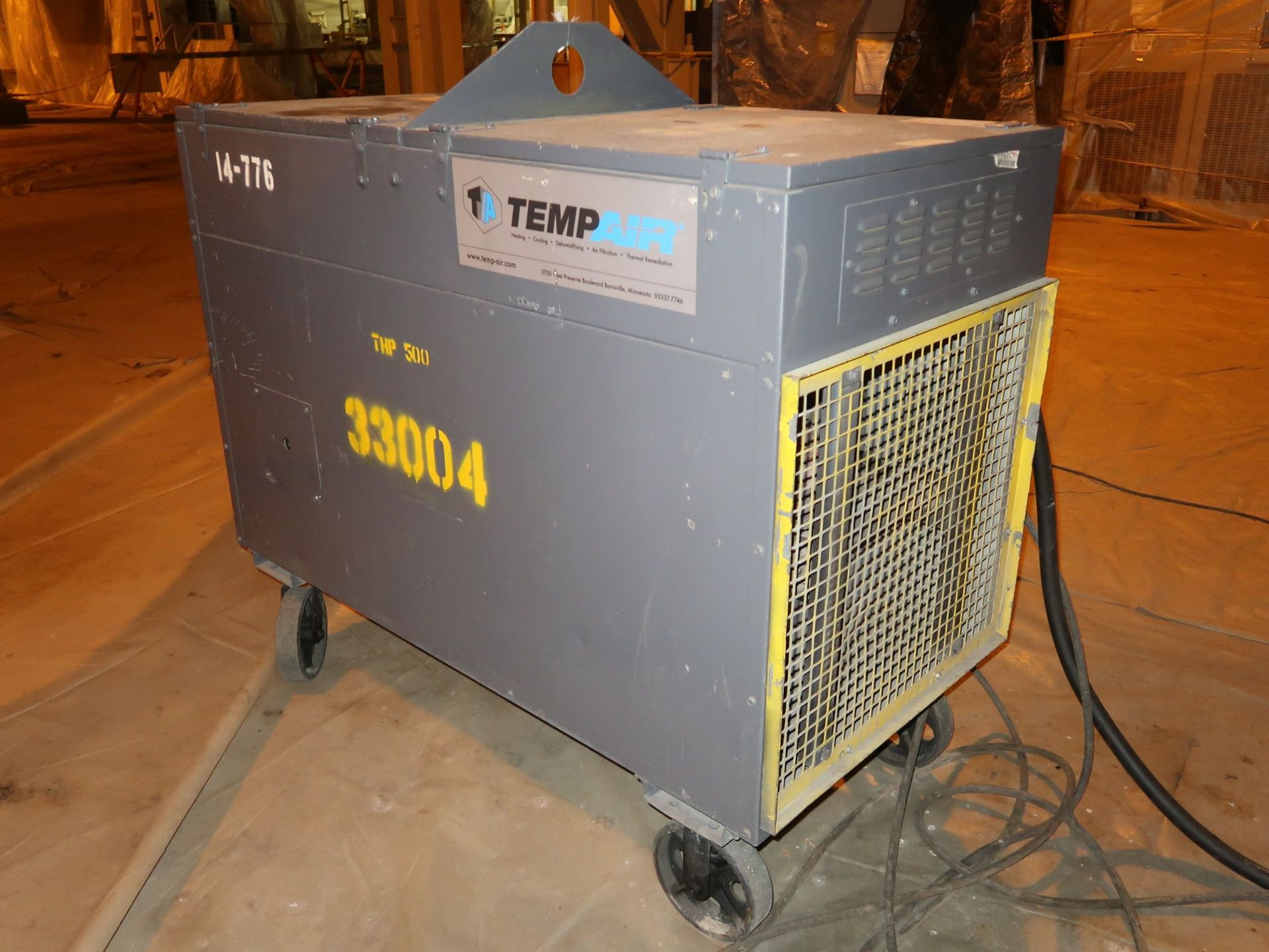 TEMP AIR MODEL THP-500A PORTABLE NATURAL GAS FIRED, FRESH AIR HEATER; S/N 33004, THERMOSTAT CONTROL - Image 4 of 6