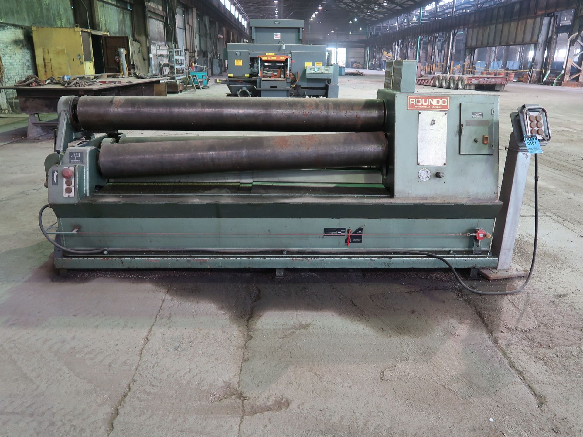 6' X 5/8" ROUNDO TYPE PS-255 PLATE BENDING ROLLS; S/N OB-2360, 9" DIAMETER ROLLS