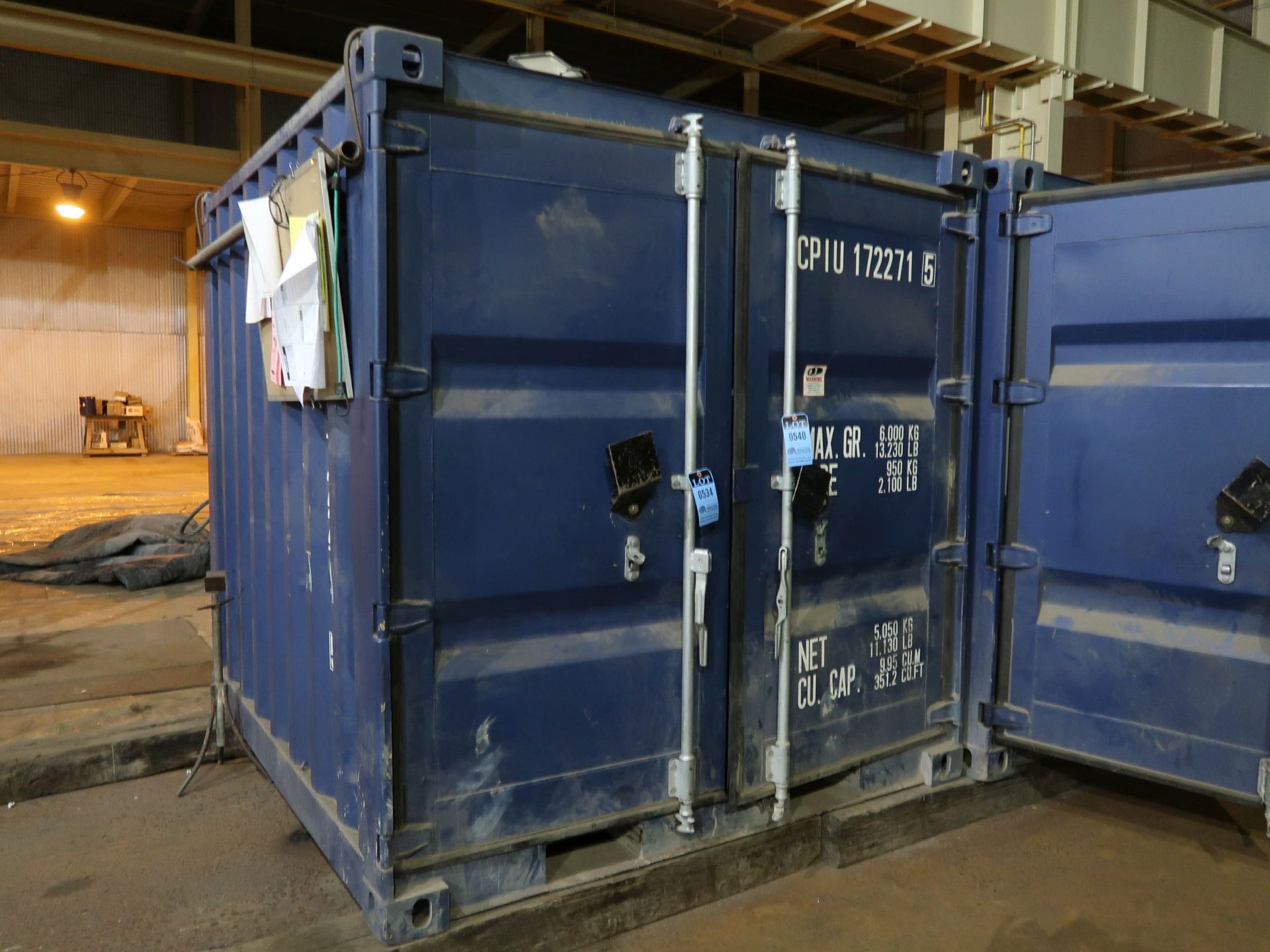 7' WIDE X 8' LONG CONEX STORAGE CONTAINER, 351 CUBIC FEET WITH STANDARD DOOR