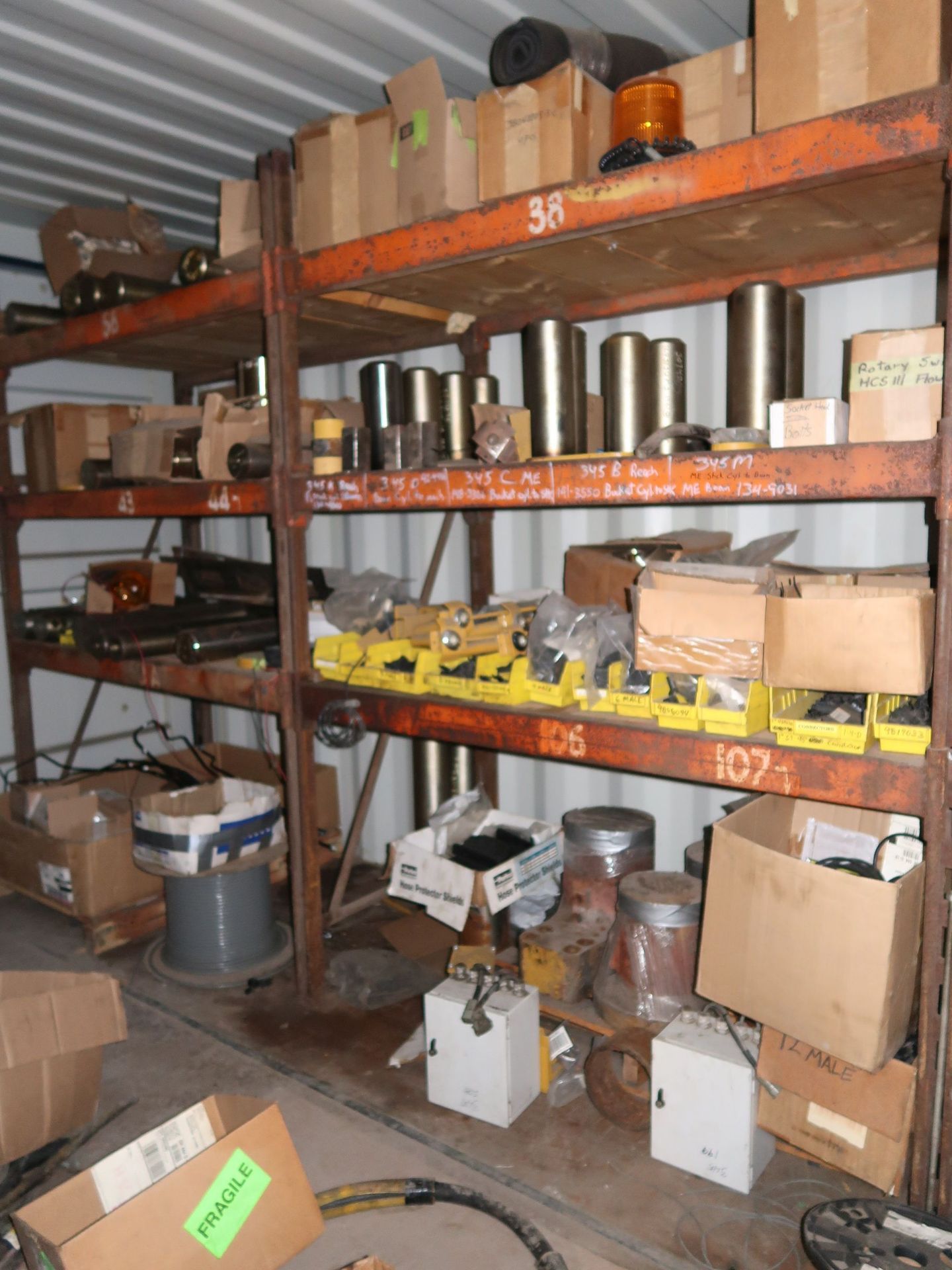 CONTENTS OF CONTAINER INCLUDING WIRE, CONNECTORS, LIGHTS, CYLINDERS, RELAYS, BREAKERS - Image 2 of 2