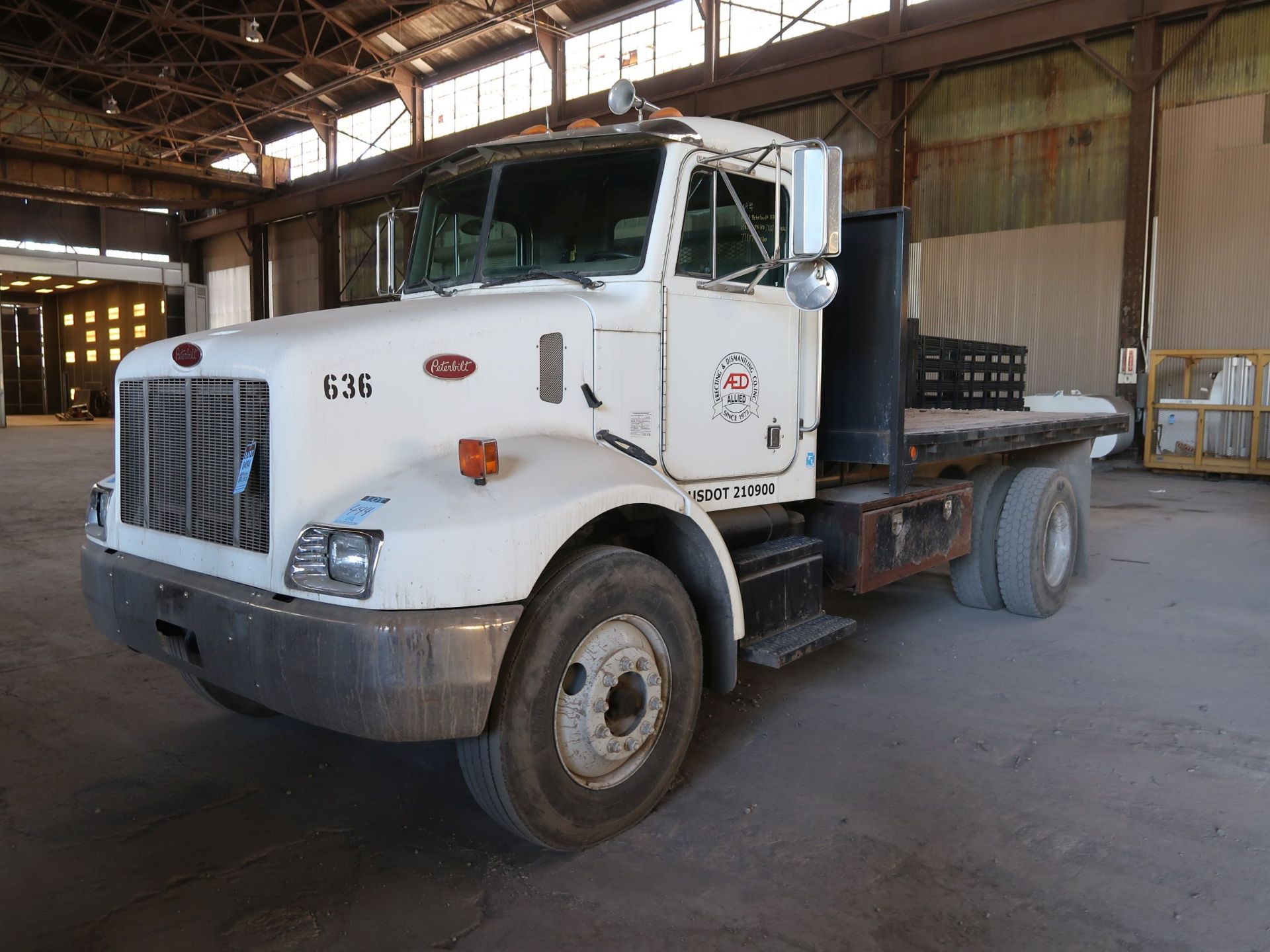 2001 PETERBILT MODEL 330 SINGLE AXLE 14' STRAIGHT TRUCK; VIN 2NPNHD7XX1M553261, CAT 3126, GVWR-33,