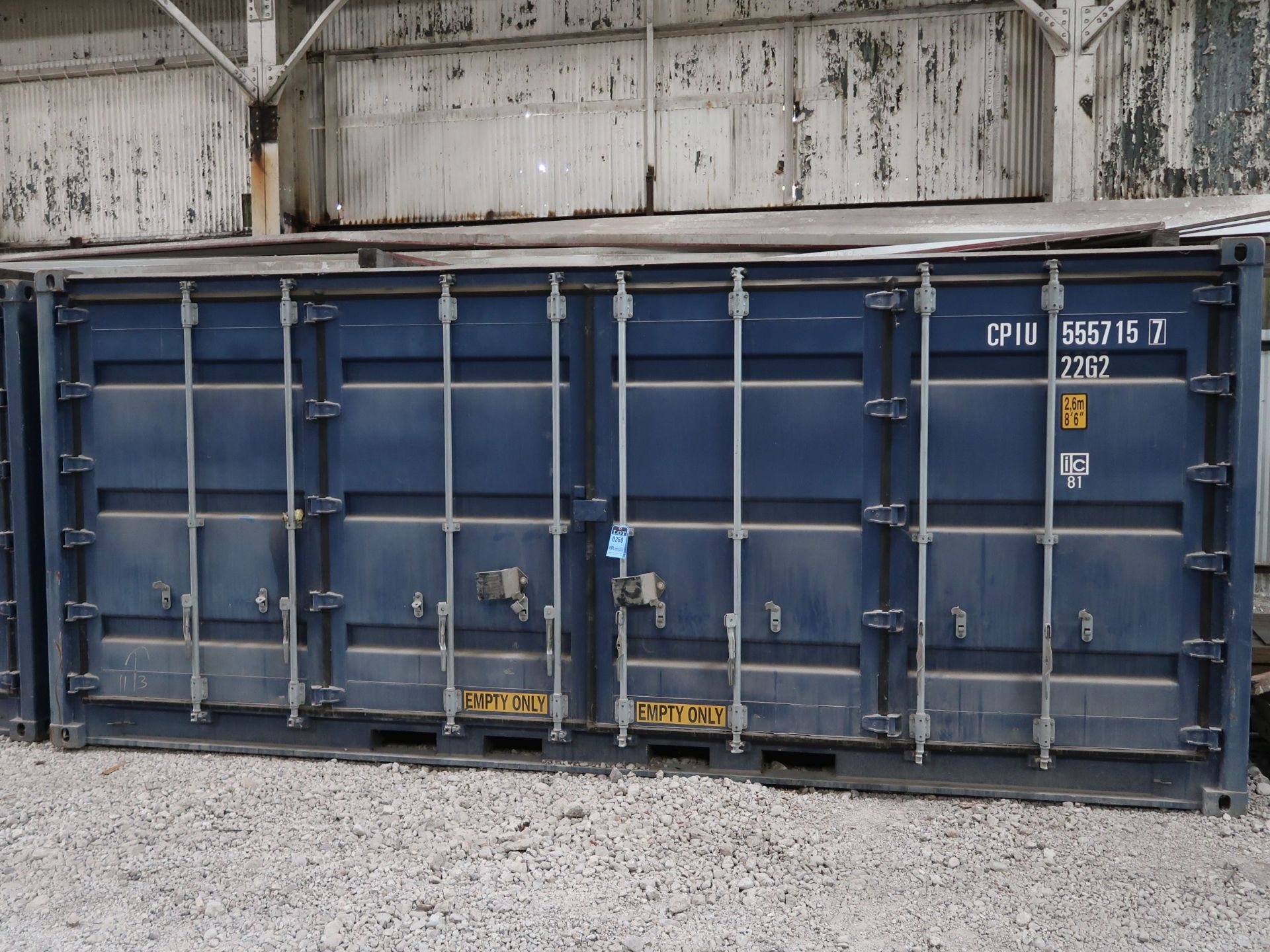 8' X 20' CONTAINER PROVIDERS INTERNATIONAL CONEX CONTAINER, SIDE AND END DOORS; NO. 555715 (NEW