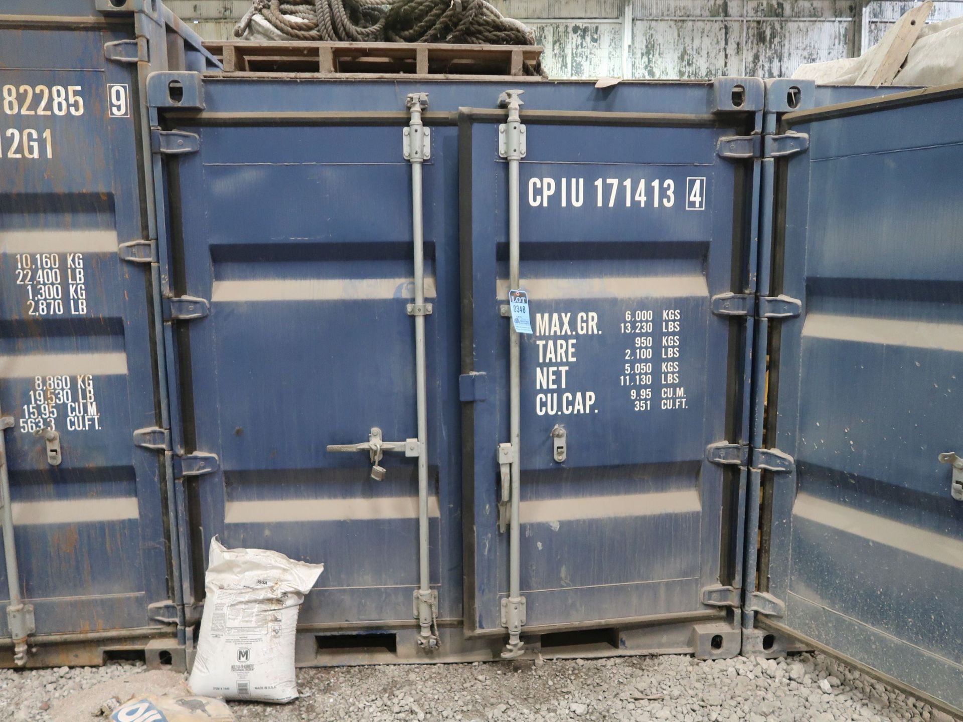 7' WIDE X 8' LONG CONTAINER PROVIDER INTL CONEX STORAGE CONTAINERS, 351 CU. FT., WITH CONTENTS