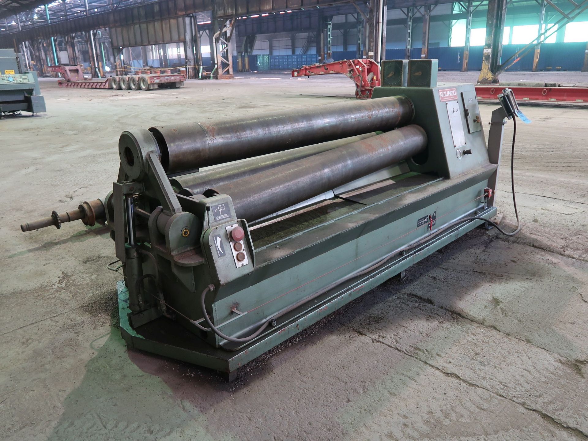 6' X 5/8" ROUNDO TYPE PS-255 PLATE BENDING ROLLS; S/N OB-2360, 9" DIAMETER ROLLS - Image 2 of 9