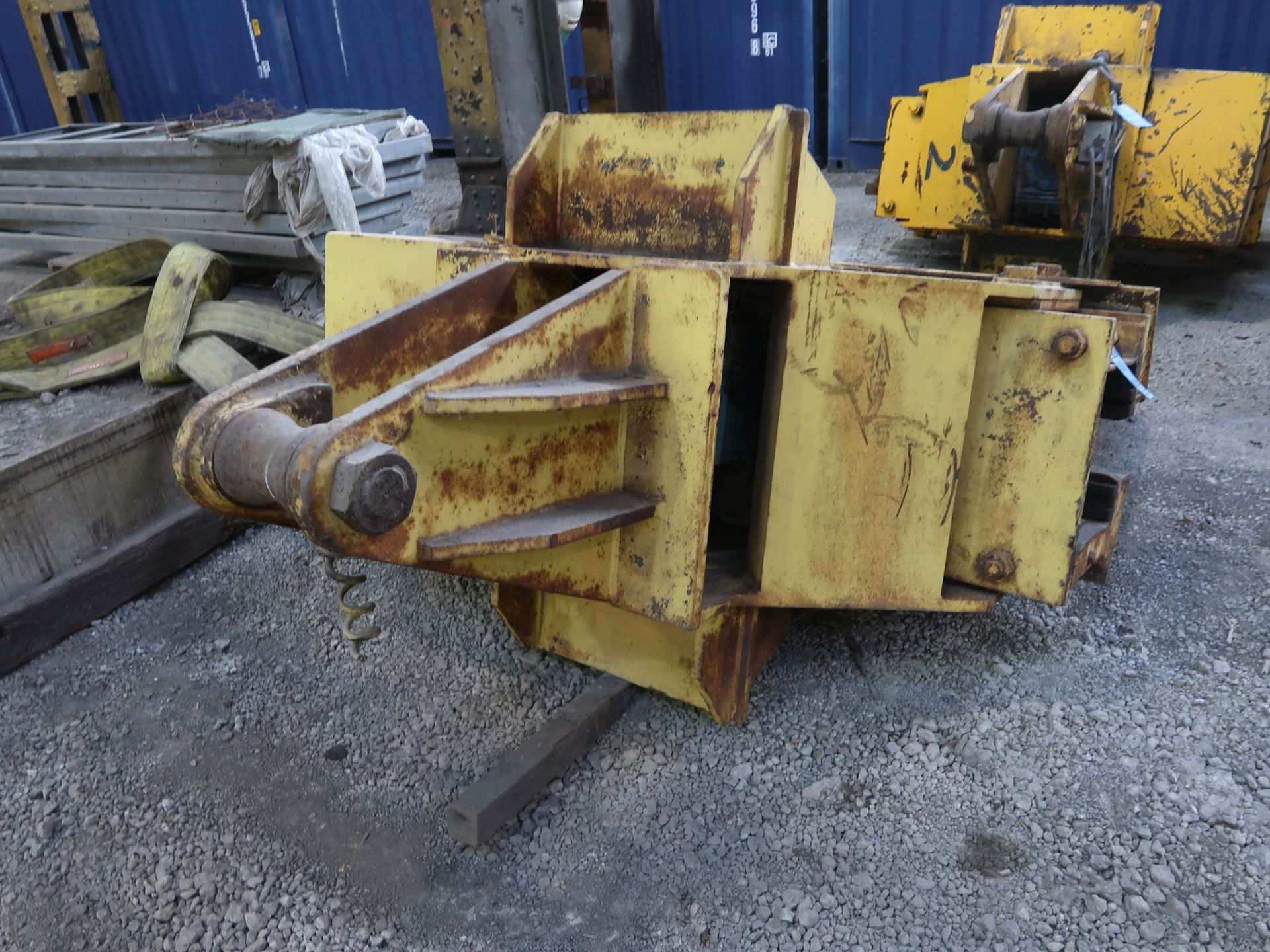 80,000 LB. VOEST - ALPINE HSF7 MOTORIZED OVERHEAD CRANE COIL LIFTER