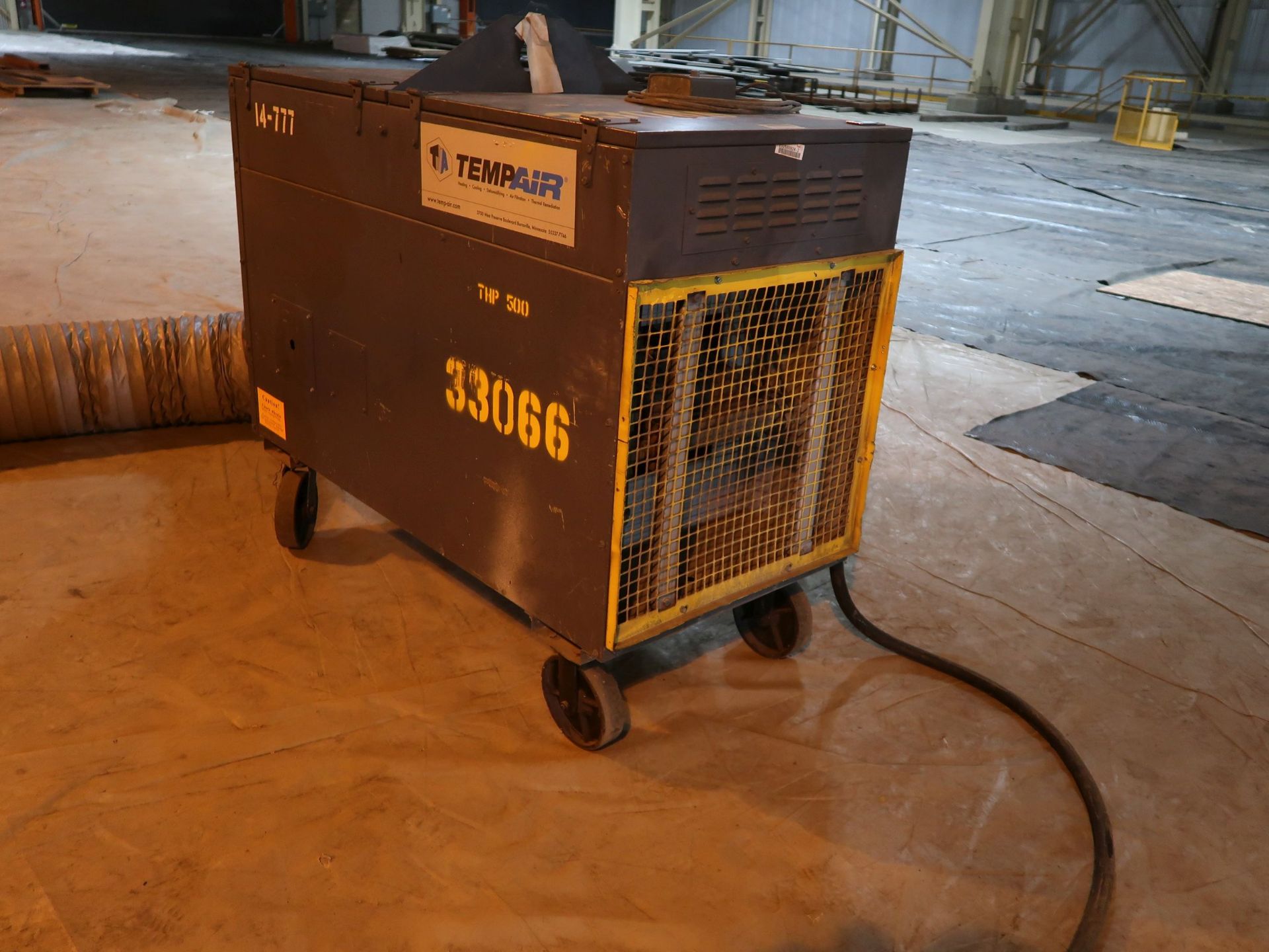 TEMP AIR MODEL THP-500A PORTABLE NATURAL GAS FIRED, FRESH AIR HEATER; S/N 33066, THERMOSTAT CONTROL - Image 3 of 6