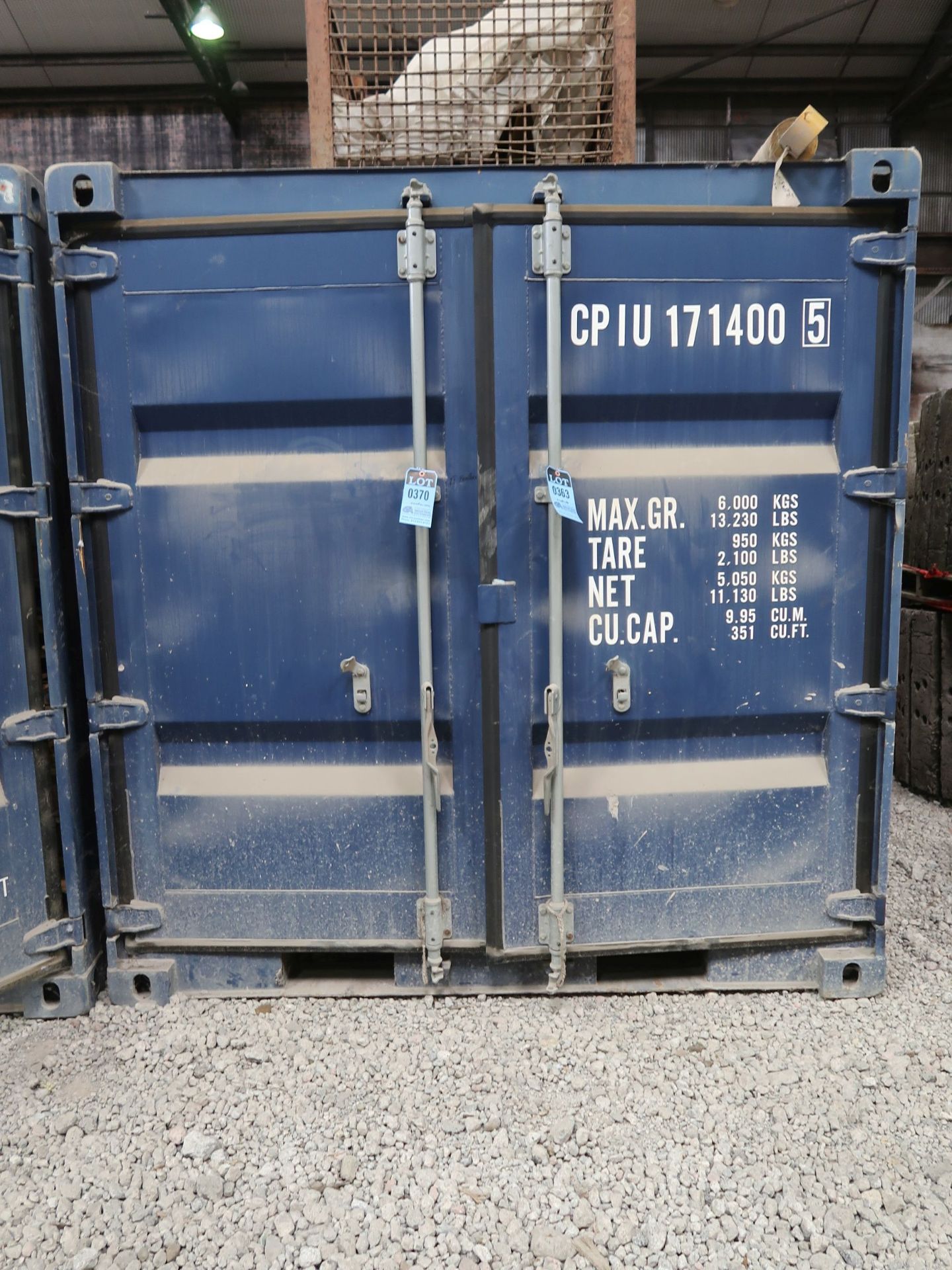 7' WIDE X 8' LONG CONTAINER PROVIDER INTL CONEX STORAGE CONATINER WITH STANDARD DOOR, 251 CU. FT.