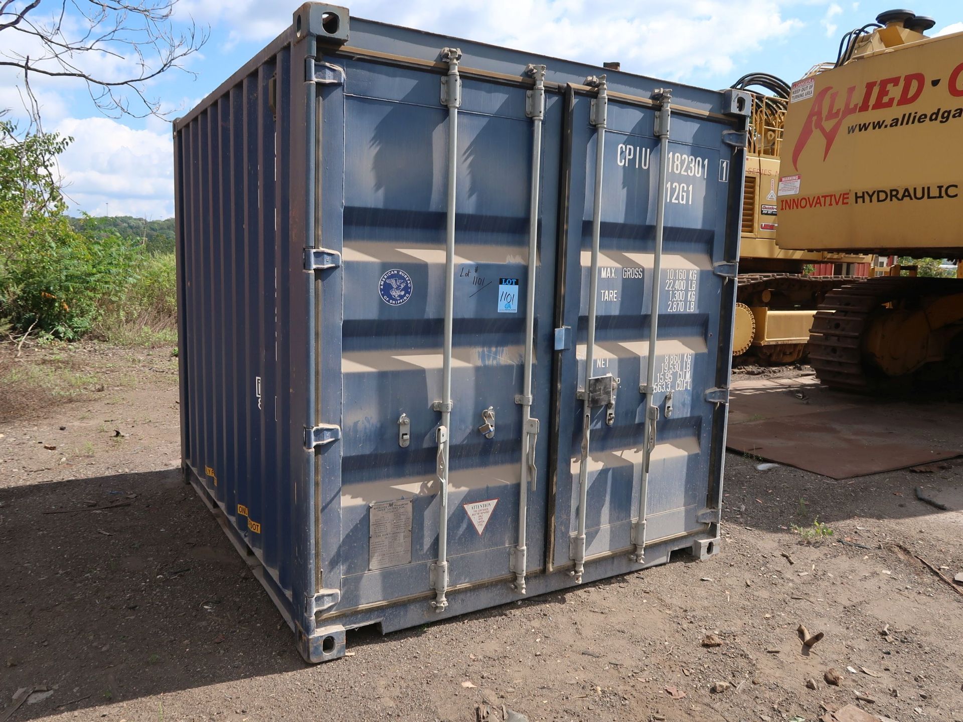 7' X 8' CONTAINER PROVIDER INTL CONEX STORAGE CONTAINER, 563 CUBIC FEET