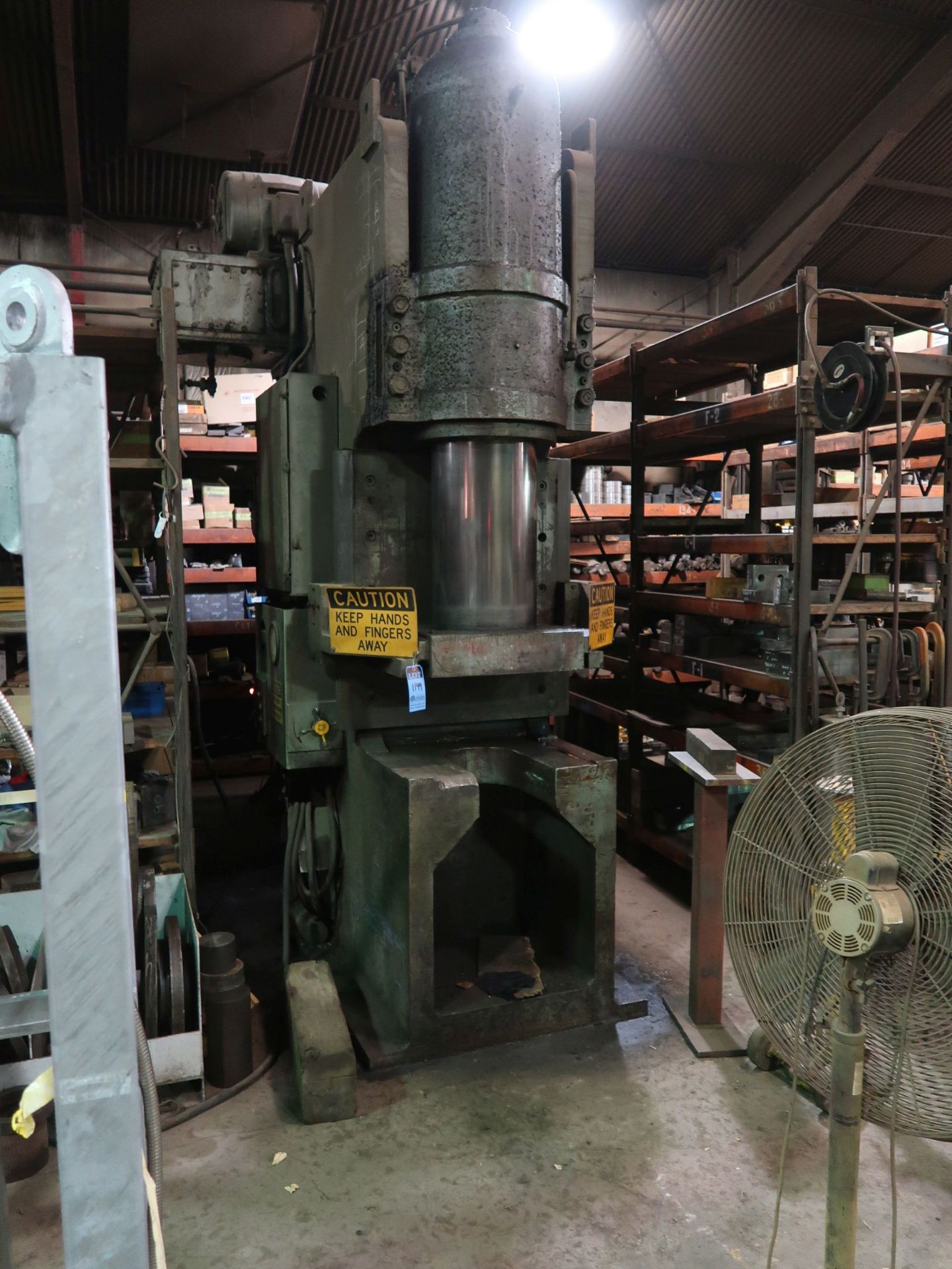 350 TON C-FRAME HYDRAULIC PRESS, 15" DIAMETER RAM