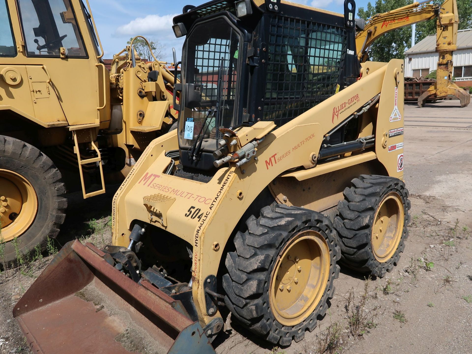 CATERPILLAR MODEL 248B TURBO SKID STEER LOADER; S/N 5CL01248, SOLID TIRE, A/C, FRONT HYDRAULIC (UNIT - Image 5 of 5