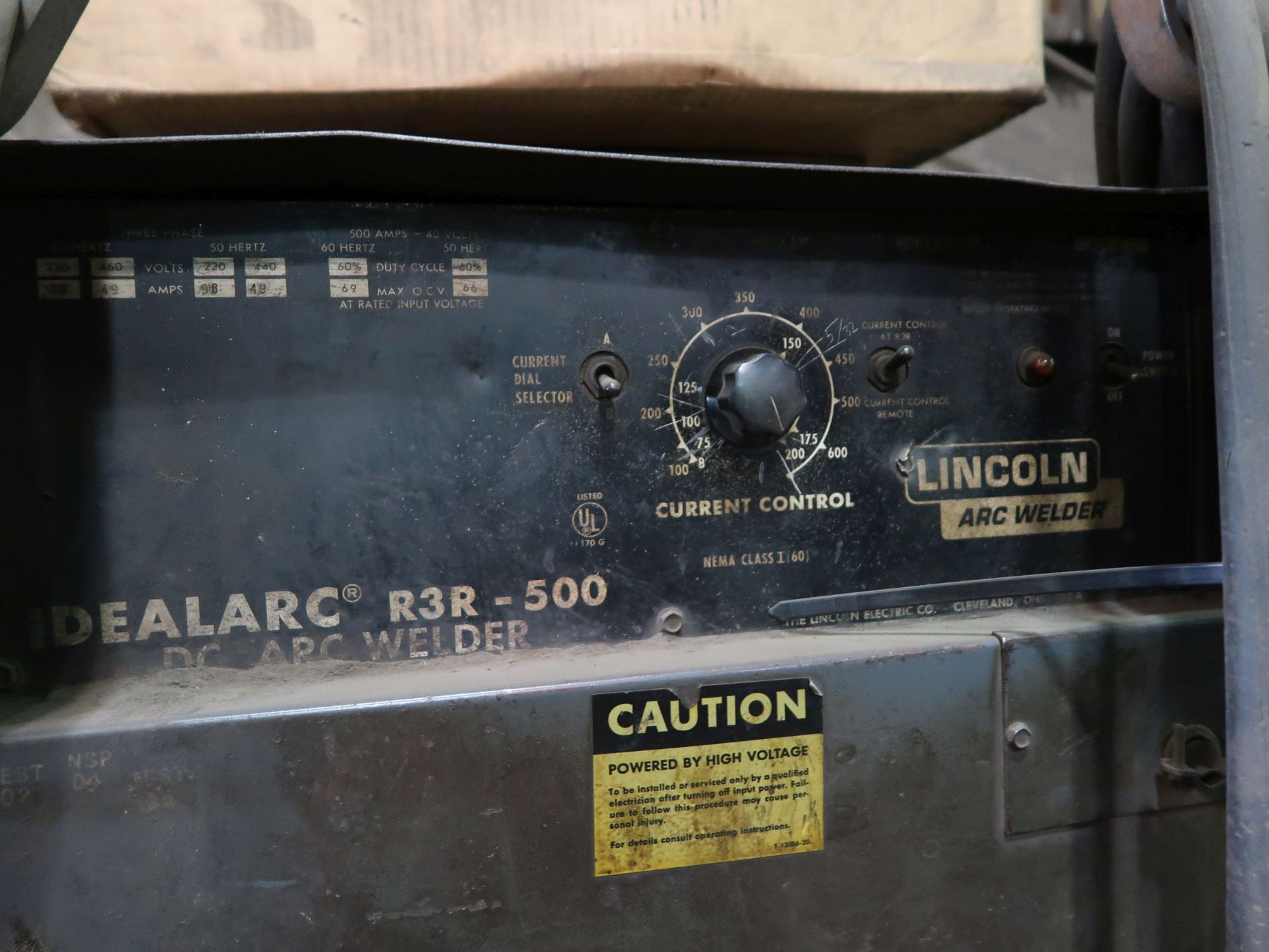 (LOT) 500 AMP LINCOLN IDEAL ARC R3R-500 AND 500 AMP LINCOLN IDEALARC TM-500 ARC WELDER - Image 2 of 5