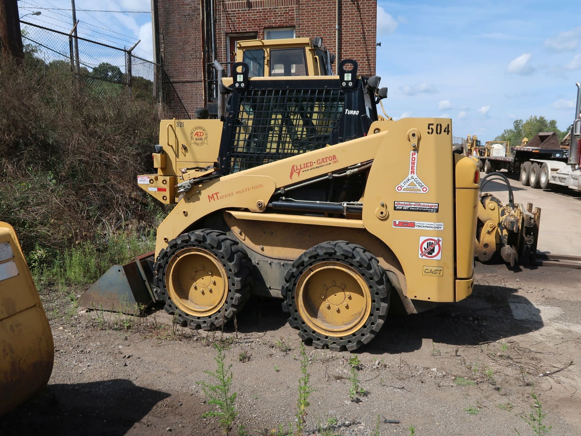 CATERPILLAR MODEL 248B TURBO SKID STEER LOADER; S/N 5CL01248, SOLID TIRE, A/C, FRONT HYDRAULIC (UNIT