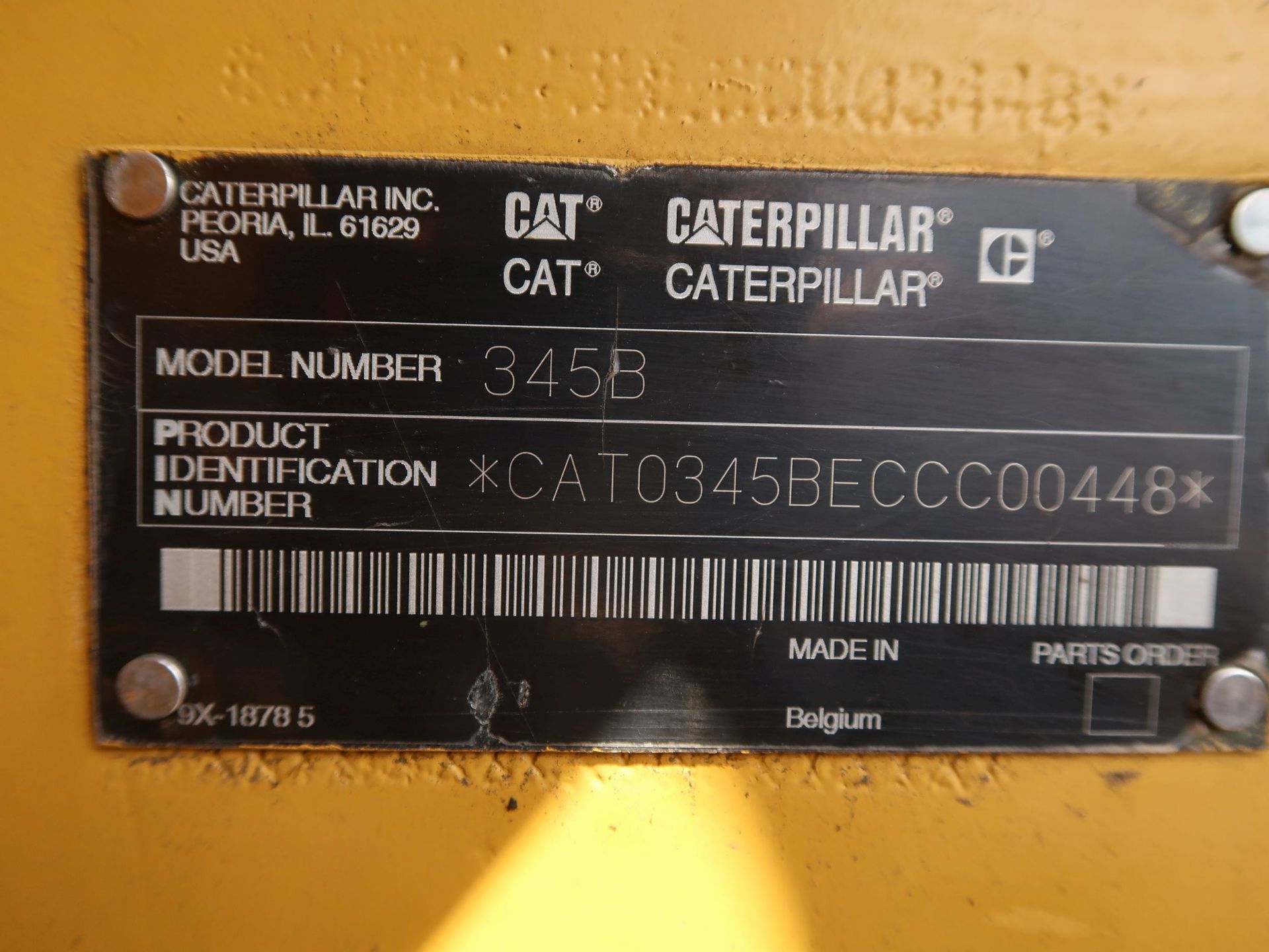 2002 CATERPILLAR MODEL 345BL-VG HYDRAULIC EXCAVATOR; S/N CCC00448, 29-1/2" TRACKS, GENERATOR SET, - Image 13 of 13