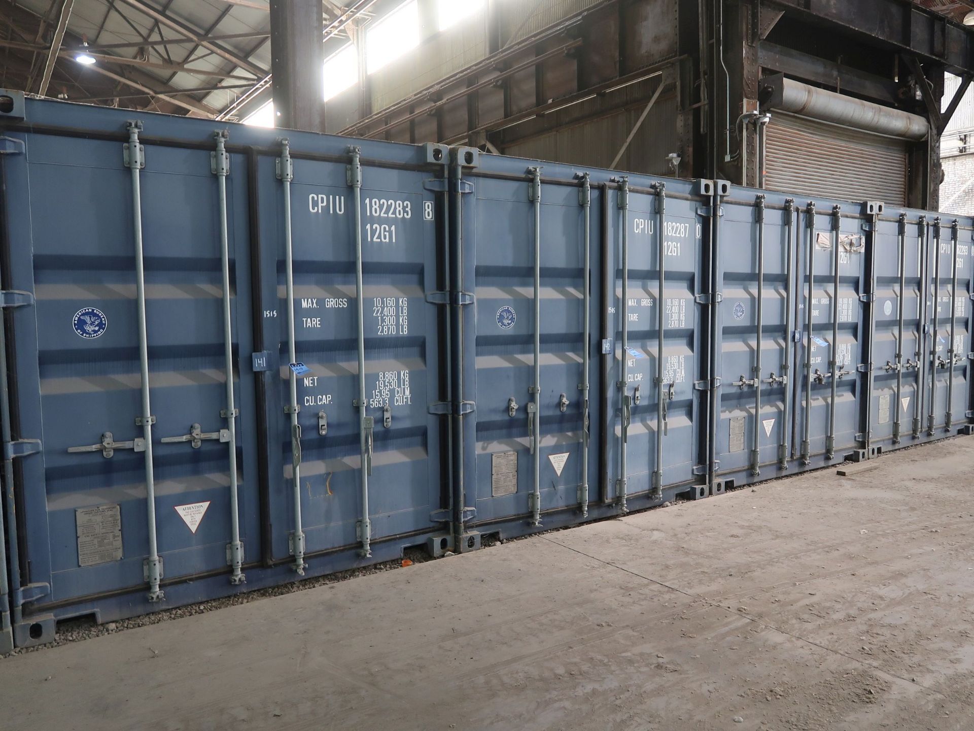 (LOT) (3) 20' X 8', (5) 7' X 8', (3) 5' X 8' CONEX STORAGE CONTAINERS