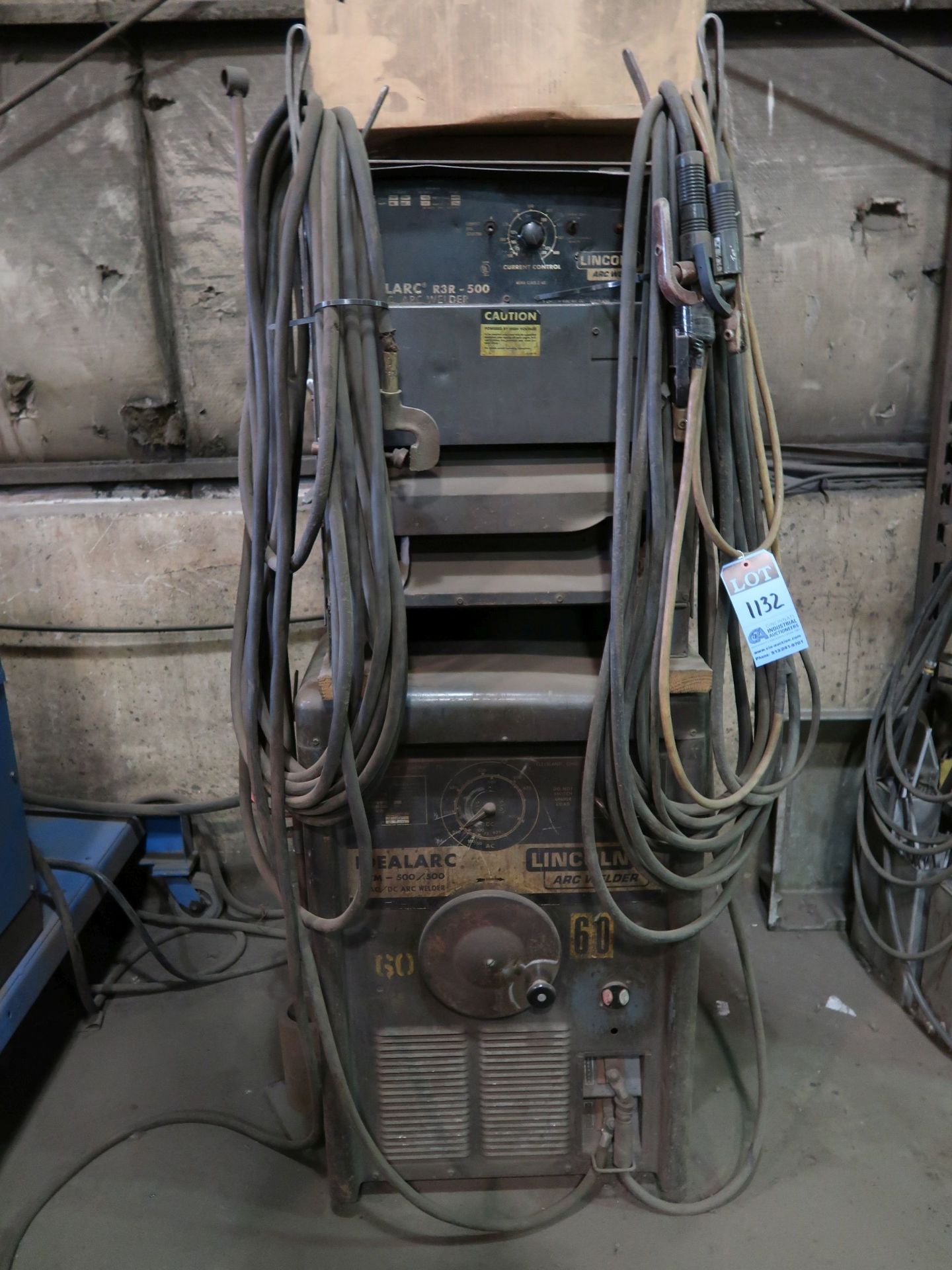 (LOT) 500 AMP LINCOLN IDEAL ARC R3R-500 AND 500 AMP LINCOLN IDEALARC TM-500 ARC WELDER