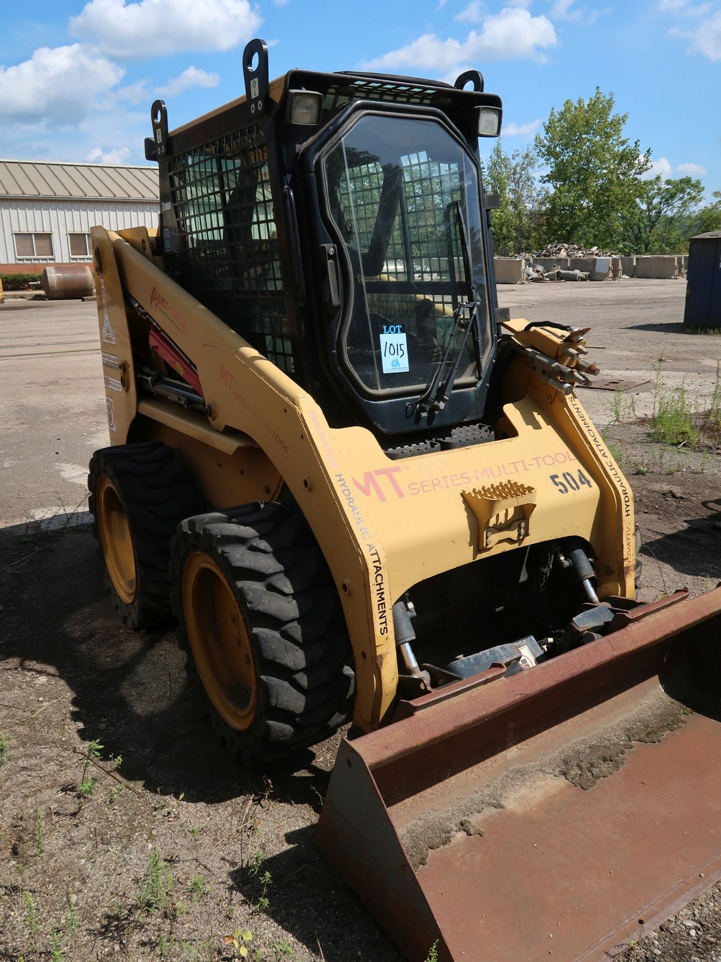 CATERPILLAR MODEL 248B TURBO SKID STEER LOADER; S/N 5CL01248, SOLID TIRE, A/C, FRONT HYDRAULIC (UNIT - Image 4 of 5