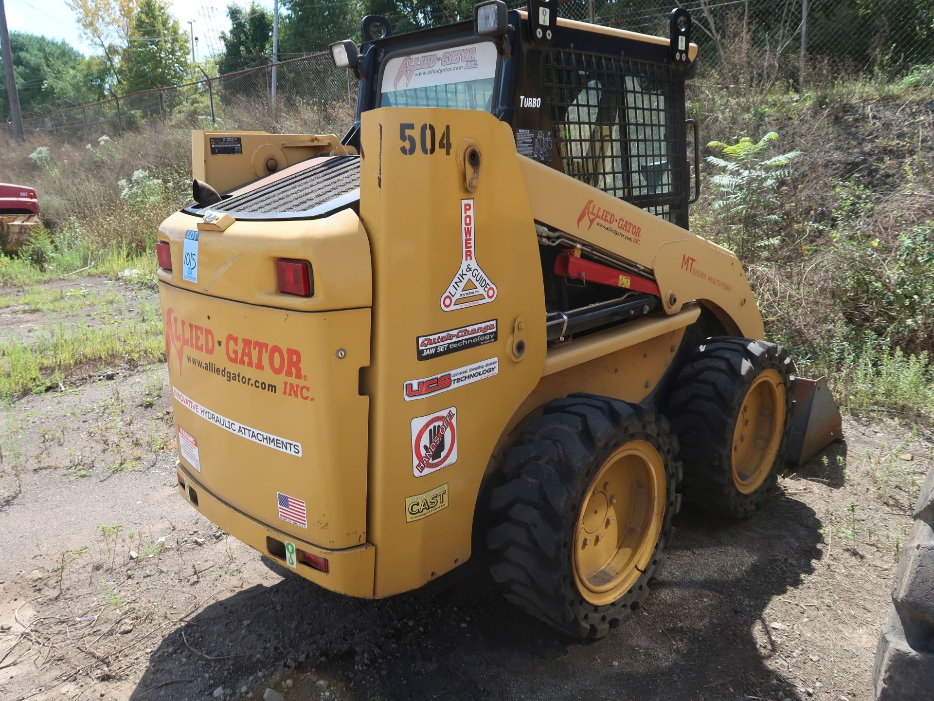 CATERPILLAR MODEL 248B TURBO SKID STEER LOADER; S/N 5CL01248, SOLID TIRE, A/C, FRONT HYDRAULIC (UNIT - Image 3 of 5