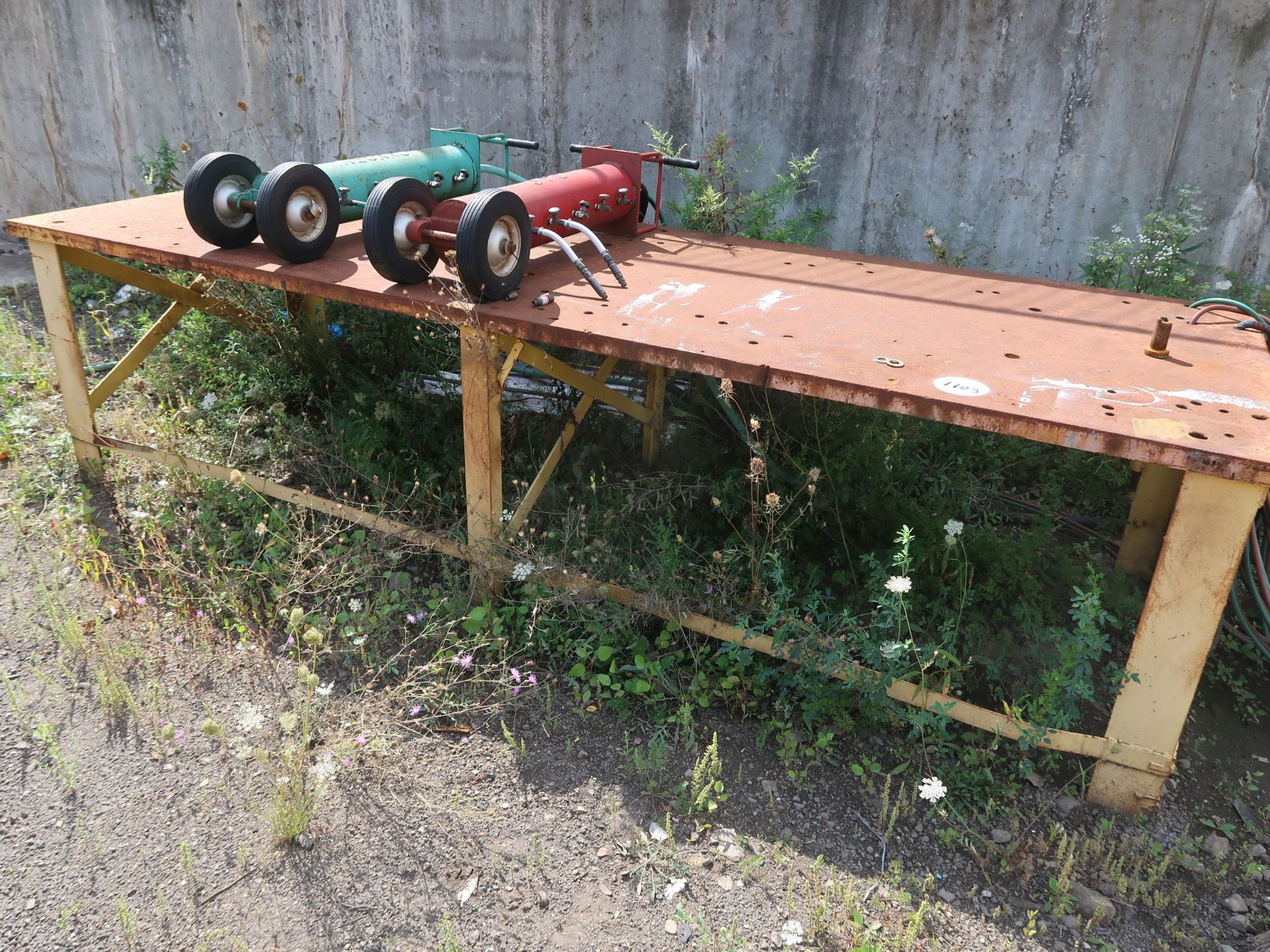 132" X 45" HEAVY DUTY STEEL TABLE