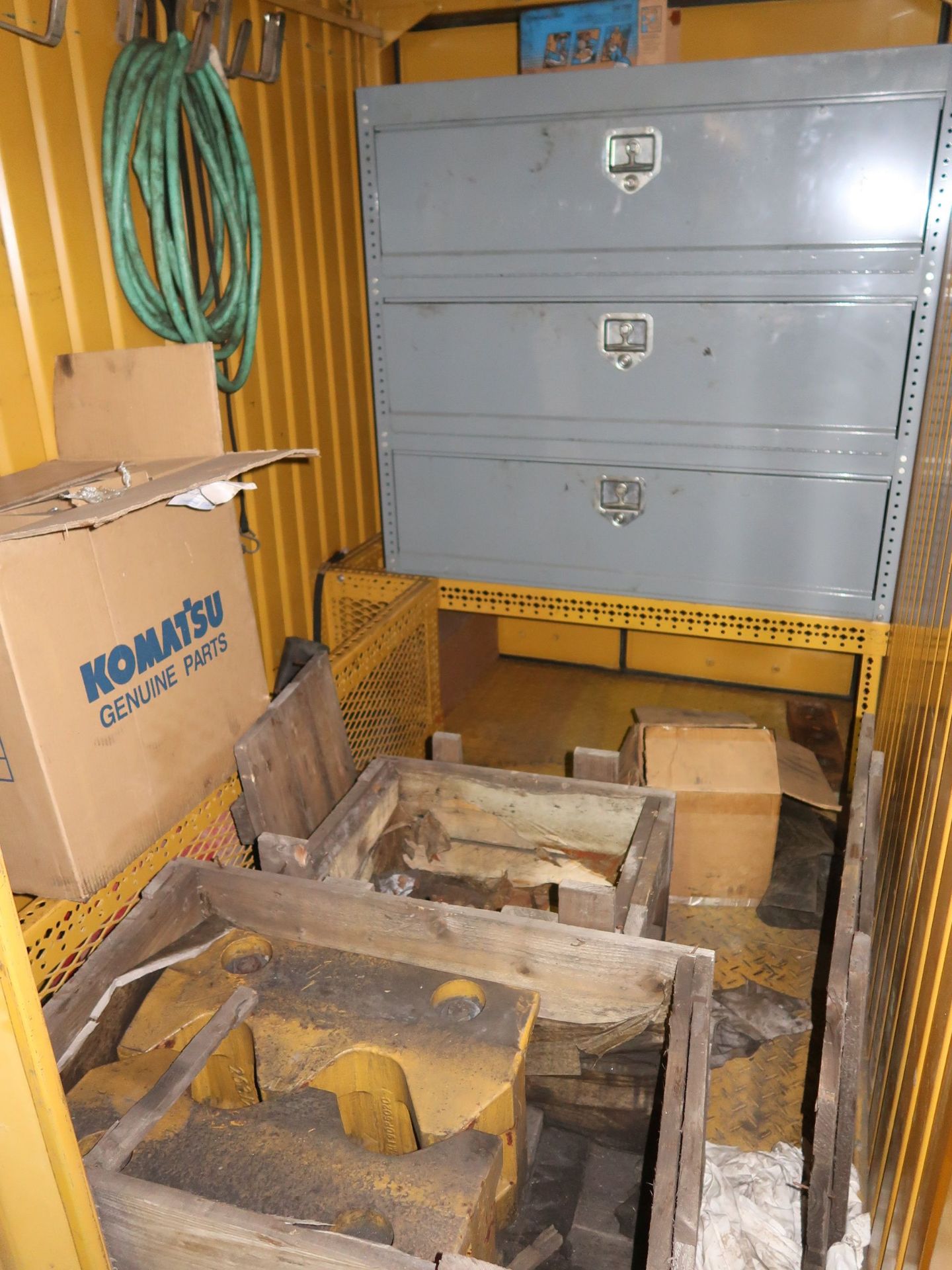 (LOT) LARGE OFFERING OF ALLIED GATOR PARTS THAT ARE STORED IN (160) CONEX CONTIANERS, YELLOW STEEL - Image 189 of 190