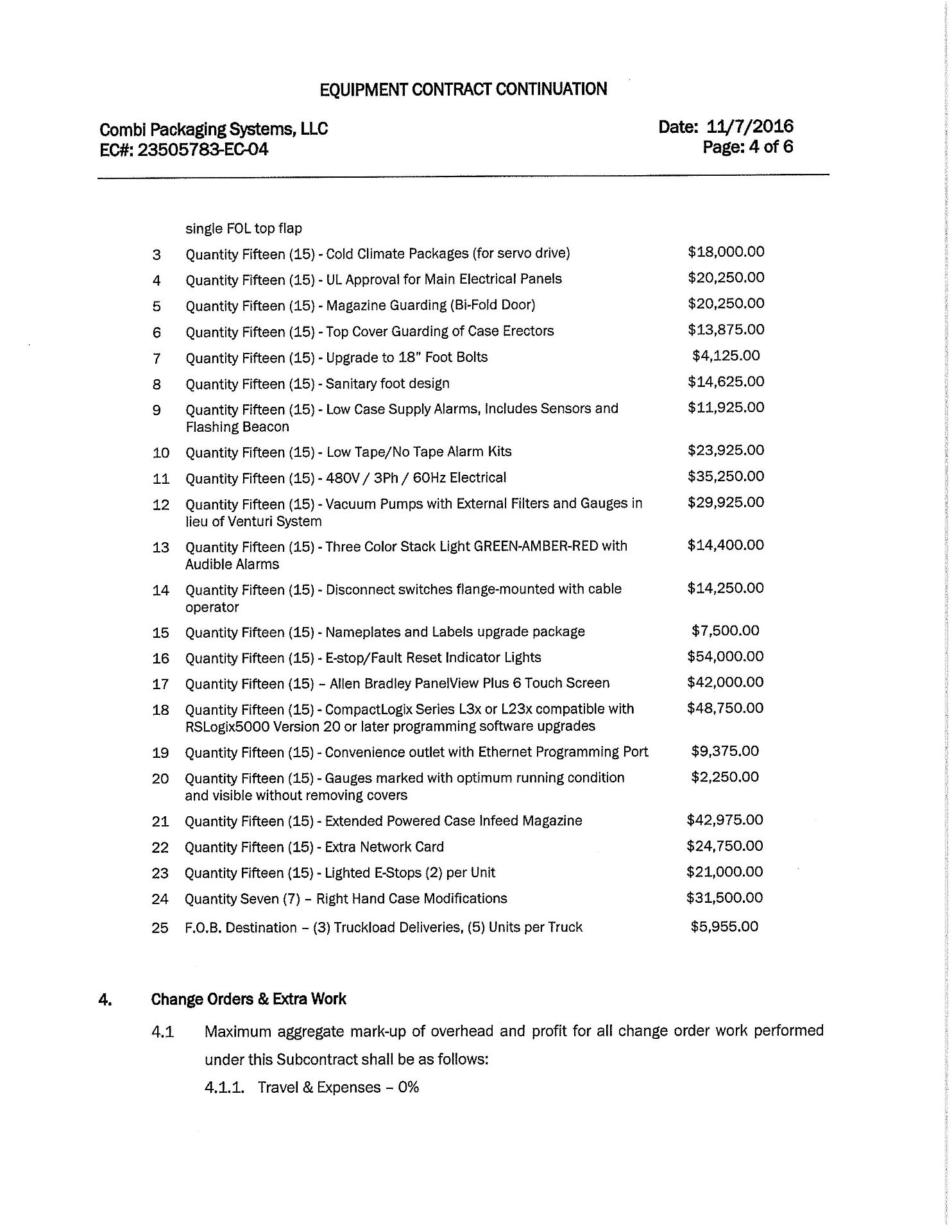 ORIGINAL PURCHASE ORDER FOR (15) COMBI CASE ERECTORS AND VIDEO - Image 2 of 2