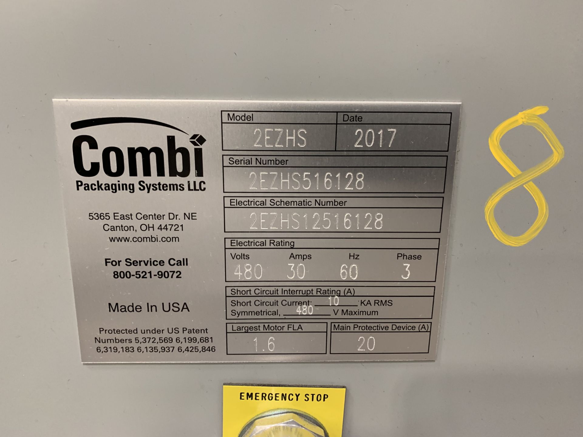 2017 - COMBI MODEL 2-EZ HIGH SPEED CASE ERECTOR, BOTTOM TAPER UNIT; S/N 2EZHS516128, LINE H, ALLEN - Image 10 of 18