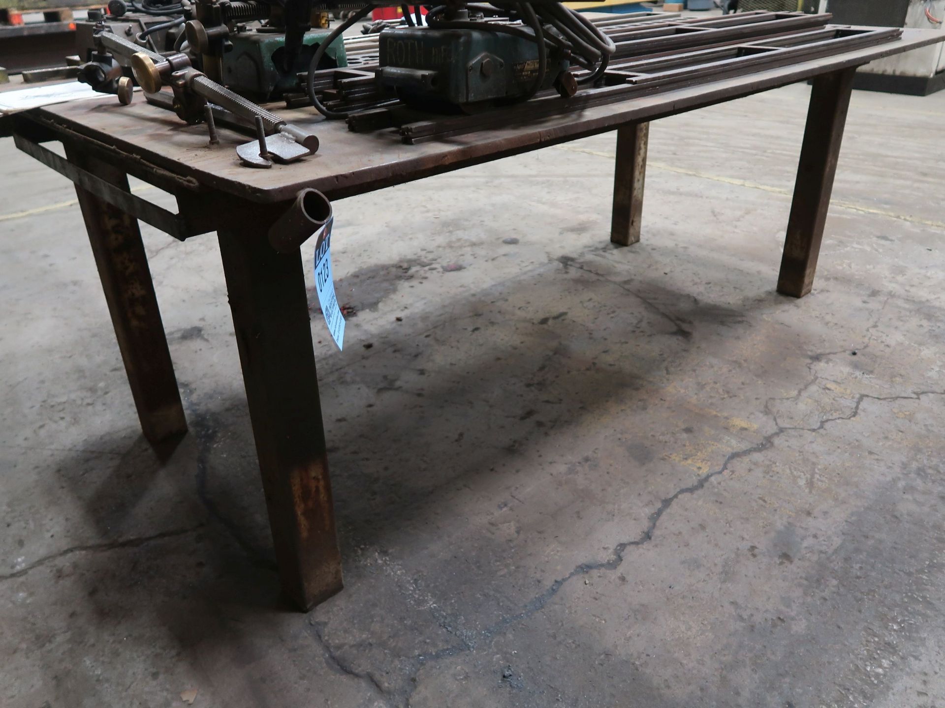 5' X 8' X 37" H STEEL TABLE