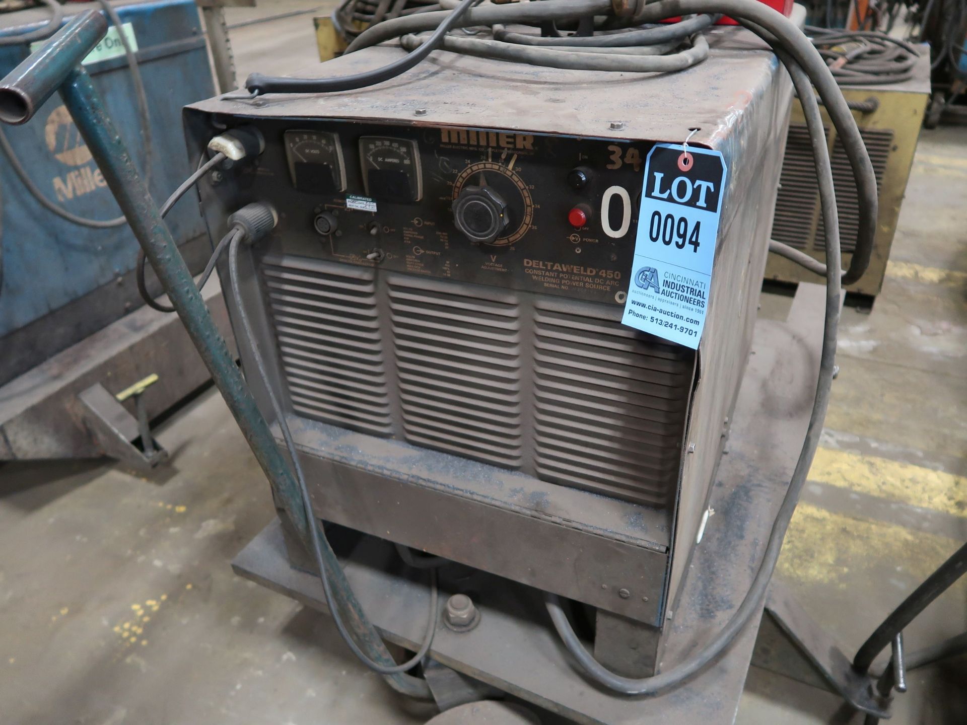 450 AMP MILLER DELTAWELD 450 CONSTANT POTENTIAL DC ARC WELDING POWER SOURCE, S/N - N/A, W/ BERNARD - Image 2 of 6