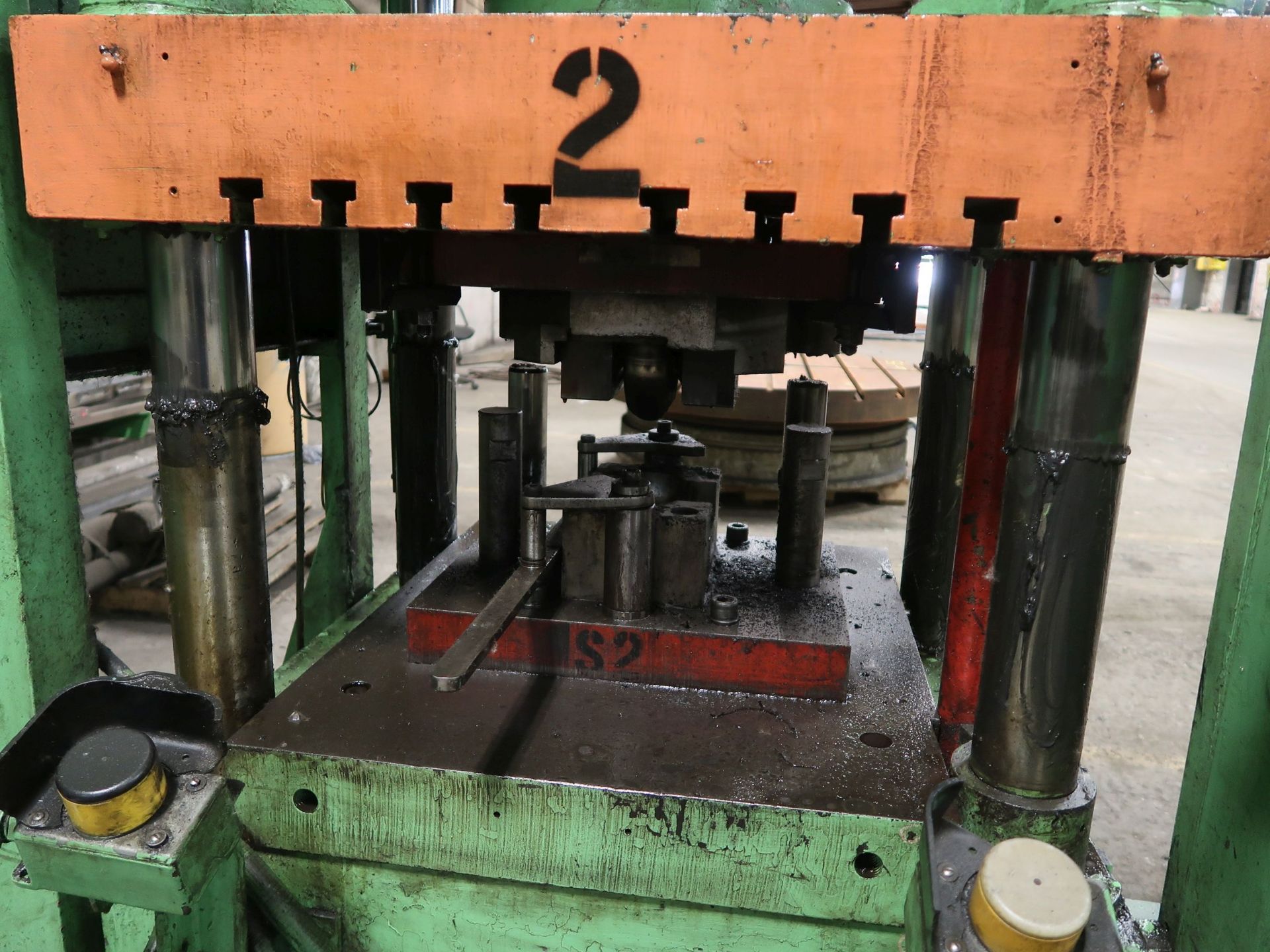 125 TON RODGERS PLASTIC EQUIPMENT MODEL MD125-2629A-WE FOUR-POST HYDRAULIC PRESS; S/N 900102, 4" MIN - Image 5 of 6