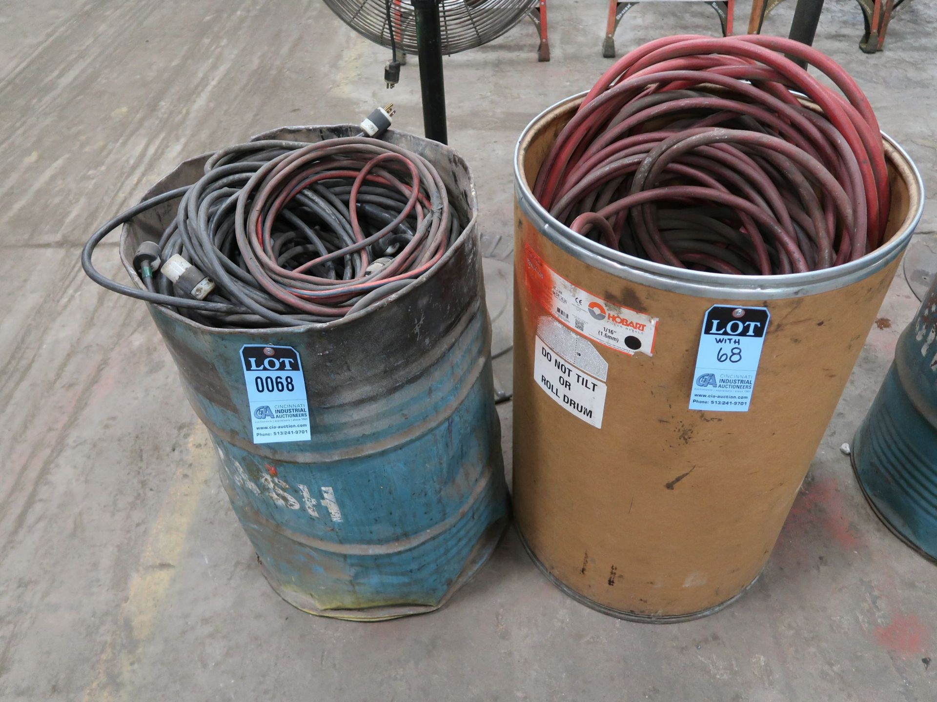 DRUMS W/ AIR HOSE & ELECTRIC CORDS