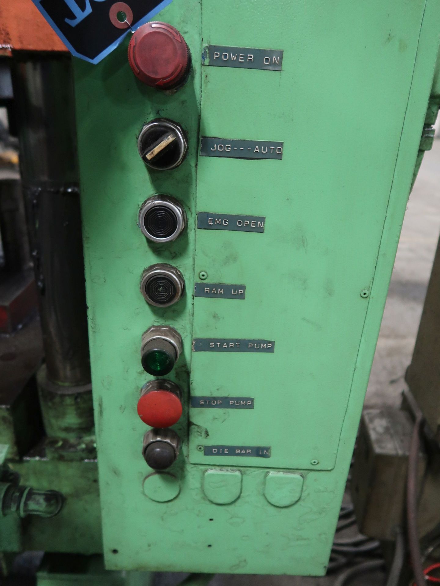 125 TON RODGERS PLASTIC EQUIPMENT MODEL MD125-2629A-WE FOUR-POST HYDRAULIC PRESS; S/N 900102, 4" MIN - Image 4 of 6