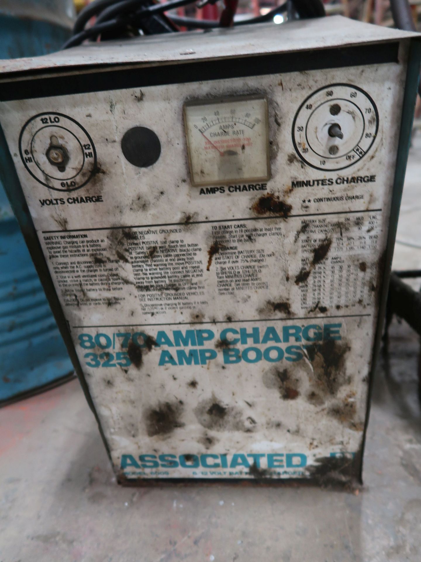 (LOT) BATTERY CHARGER W/ MANUAL DRUM STYLE OIL PUMP - Image 2 of 2