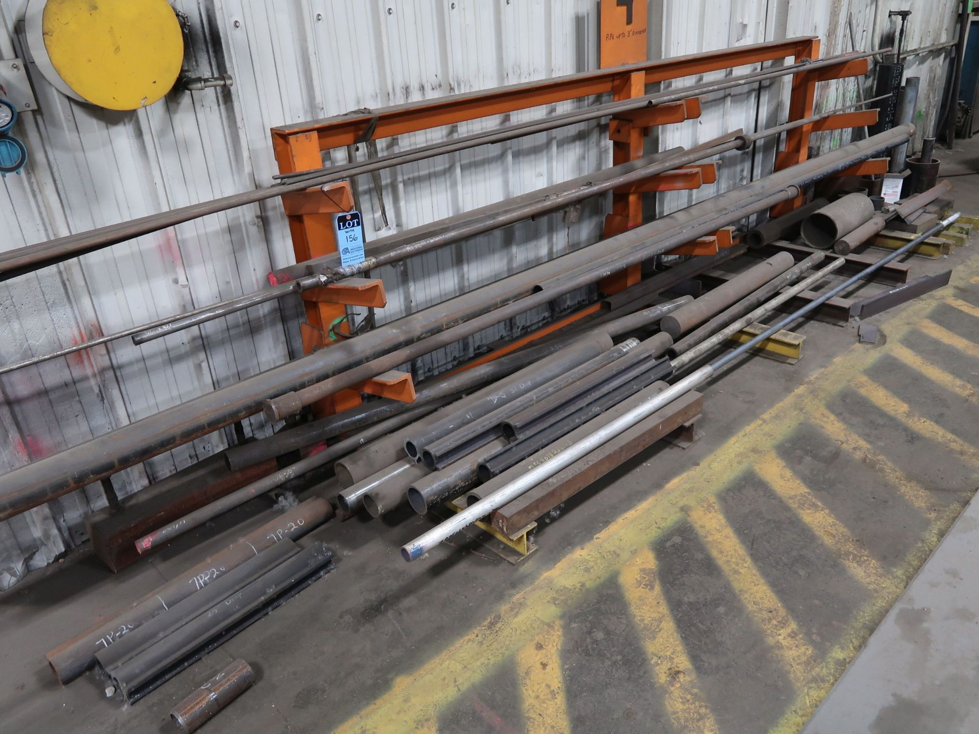 (LOT) RACK W/ MISC STAINLESS & STEEL MATERIAL & FABRICATED BAR RACKS & (2) OTHER - Image 5 of 6